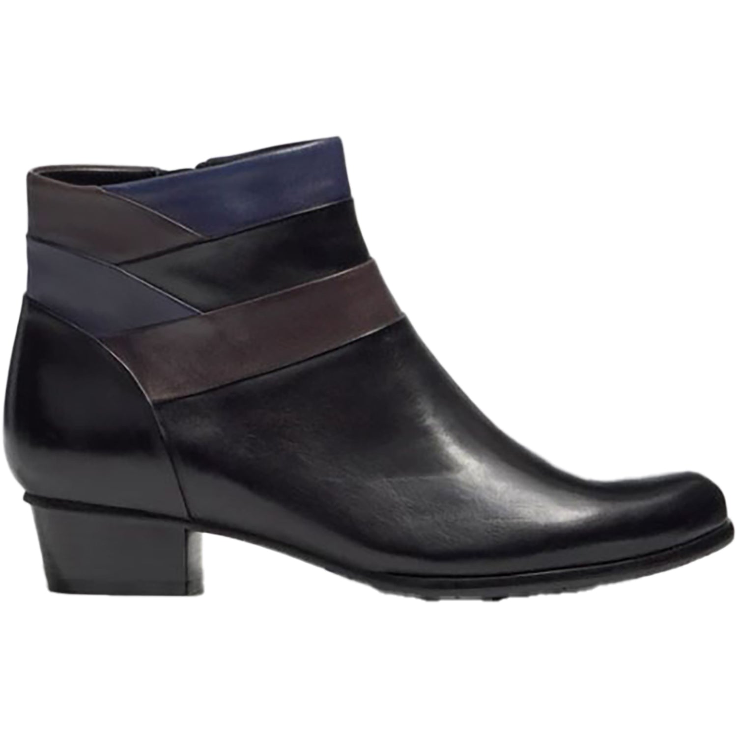 Womens Regarde le ciel Women's Regarde Le Ciel Stefany-390 Black/Muddy/Melanzana Leather Black/Muddy/Melanzana Leather