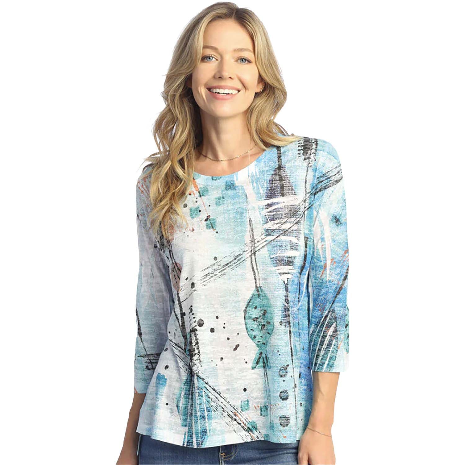 Womens Jess & jane Jess & Jane Burnout Hi-Lo Tunic Women's Clothing Porto Porto