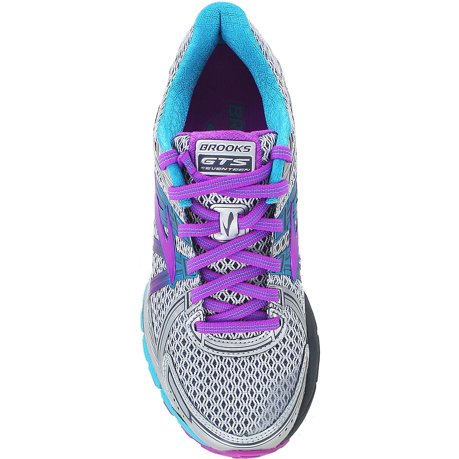Womens Brooks Brooks Adrenaline GTS 17 Women's Running Shoes Silver/Purple Cactus Mesh (Stability Support) Silver/Purple Cactus Mesh