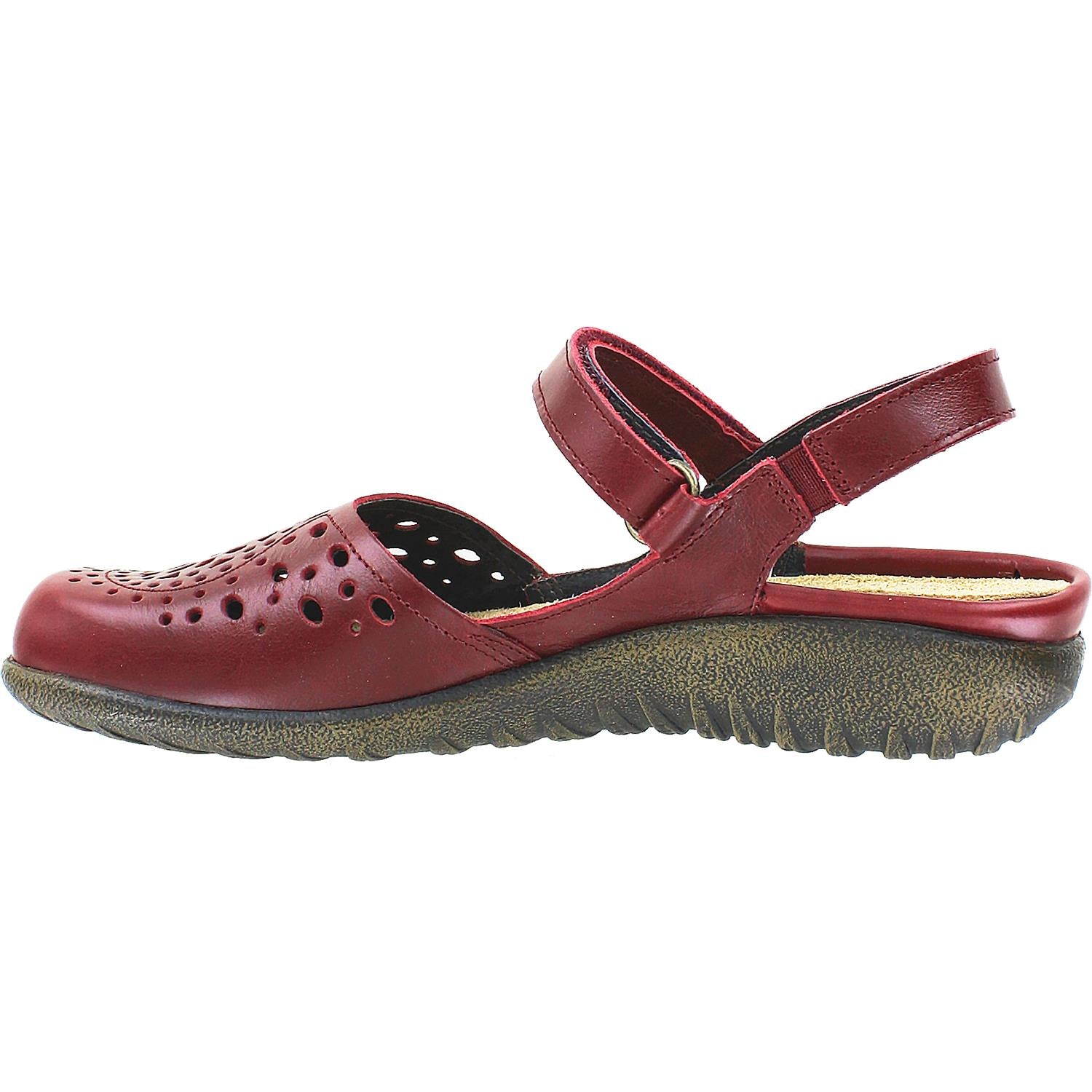 Womens Naot Naot Arataki Women's Slingback Shoes Rumba Red Leather Rumba Red Leather