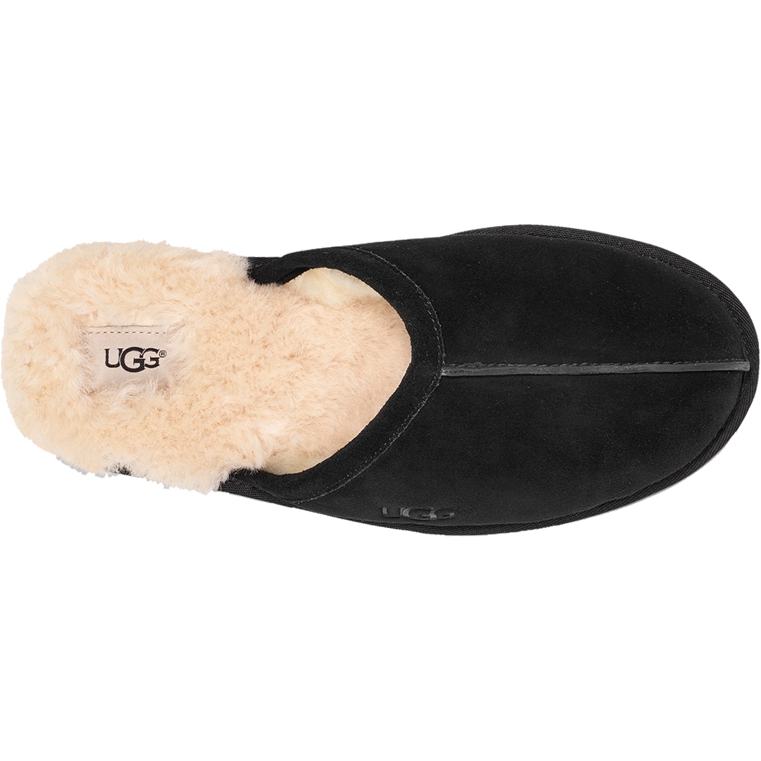 Mens Ugg UGG Scuff Men's Black Sheepskin Slippers Black Suede Black Suede
