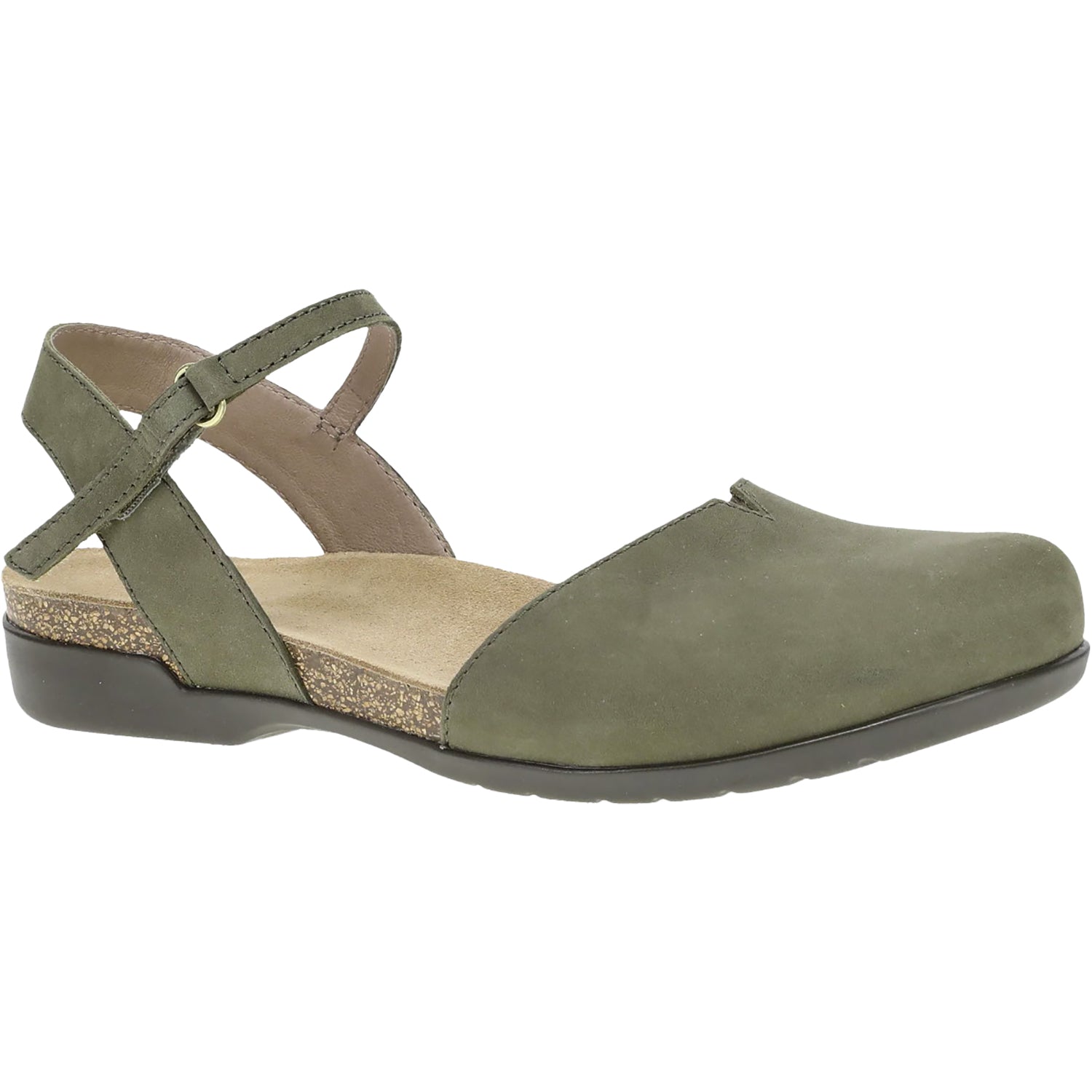 Womens Dansko Dansko Rowan Women's Shoes Ivy Milled Nubuck Ivy Milled Nubuck