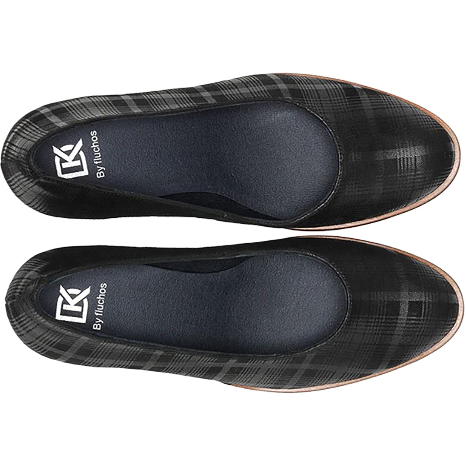 Womens Dorking Women's Dorking Opium D7976 Black Plaid Leather Black Plaid Leather