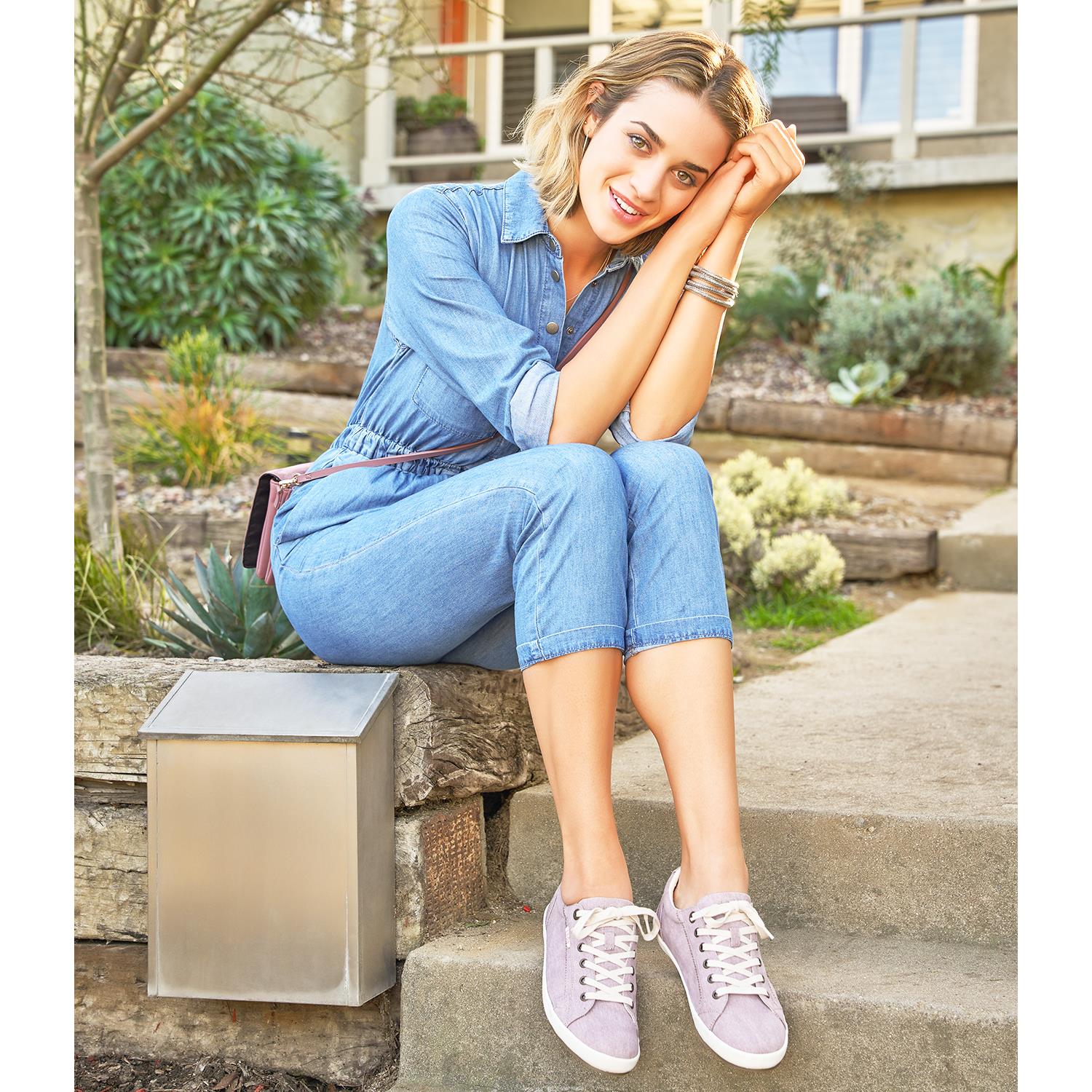 Womens Taos Taos Star Women's Sneakers Grey Washed Canvas Grey Washed Canvas