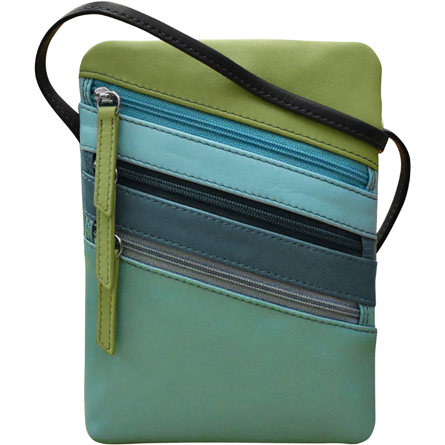 Ili new york ili New York Small Triple Zip Crossbody Handbag Serenity Multi Serenity Multi