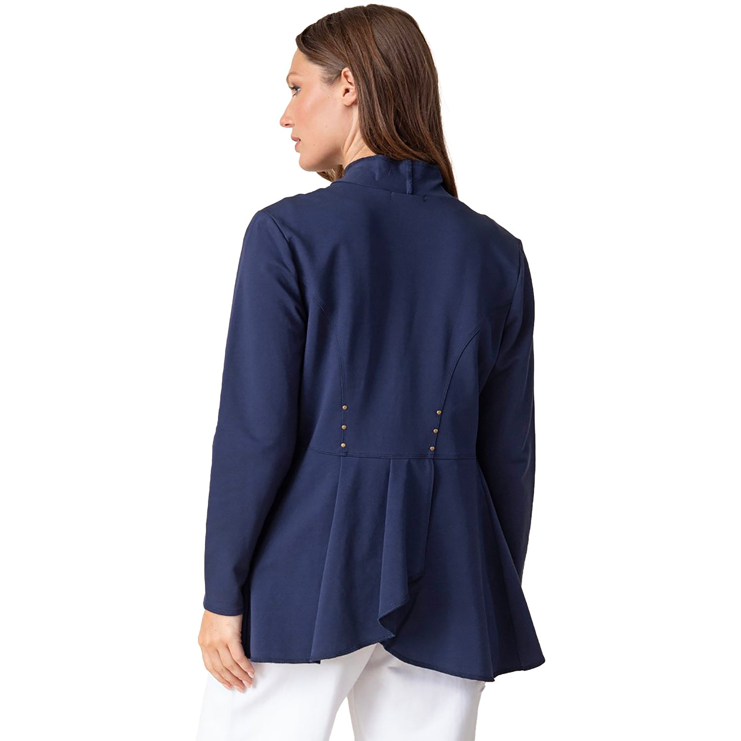 Womens Habitat Habitat French Terry Drape Front Jacket Women's Outerwear Navy Navy