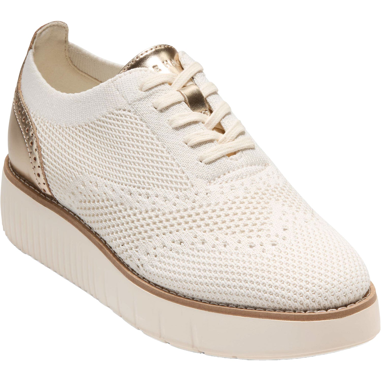 Grand City Platform Stitchlight Women's Sporty Lace Up Shoes Ivory