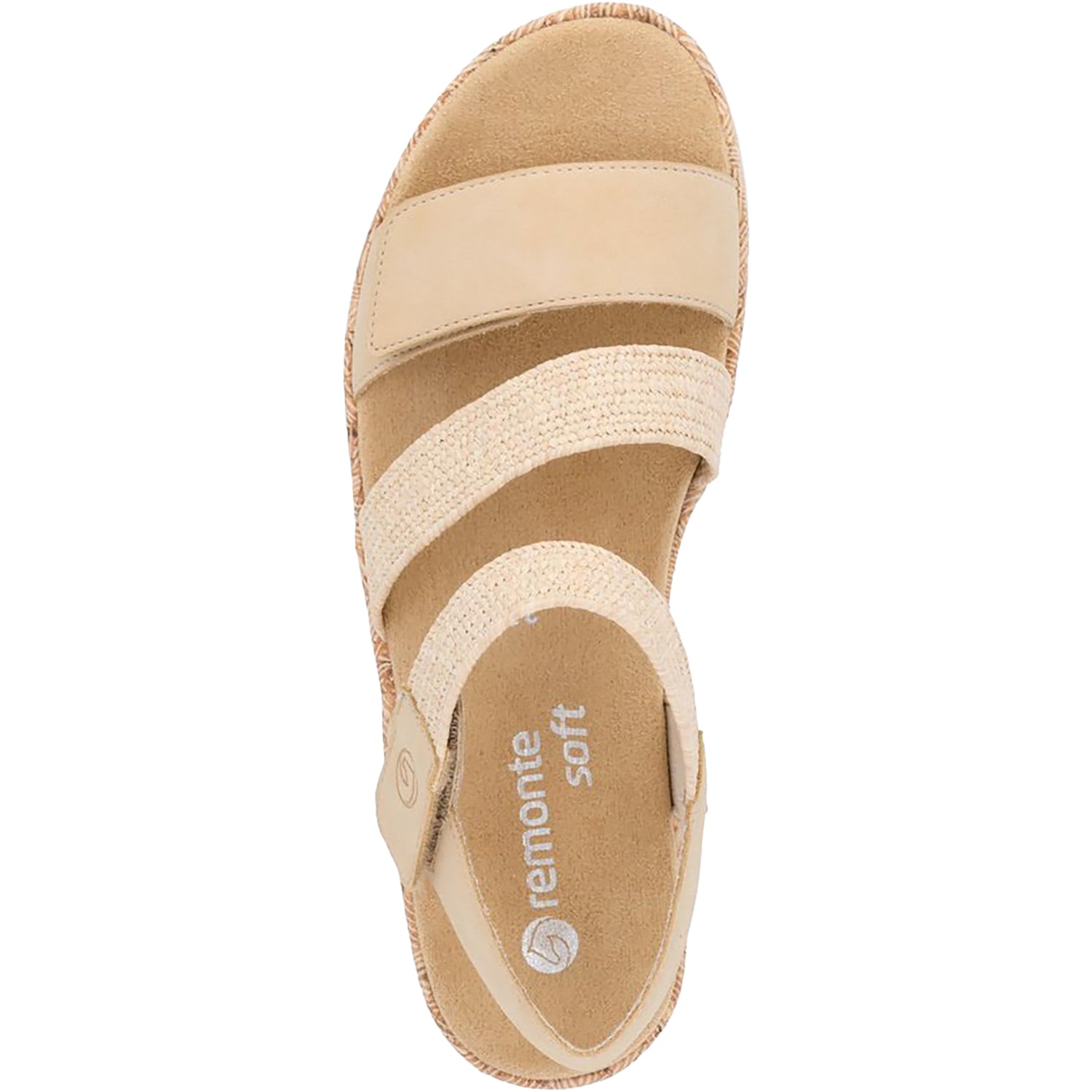 Womens Remonte Remonte R6861-20 Women's Sandals Tan Woven Stretch Tan Woven Stretch