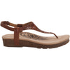 Womens Aetrex Aetrex Evelyn Women's Sandals Thong Sandals Walnut Leather Walnut Leather