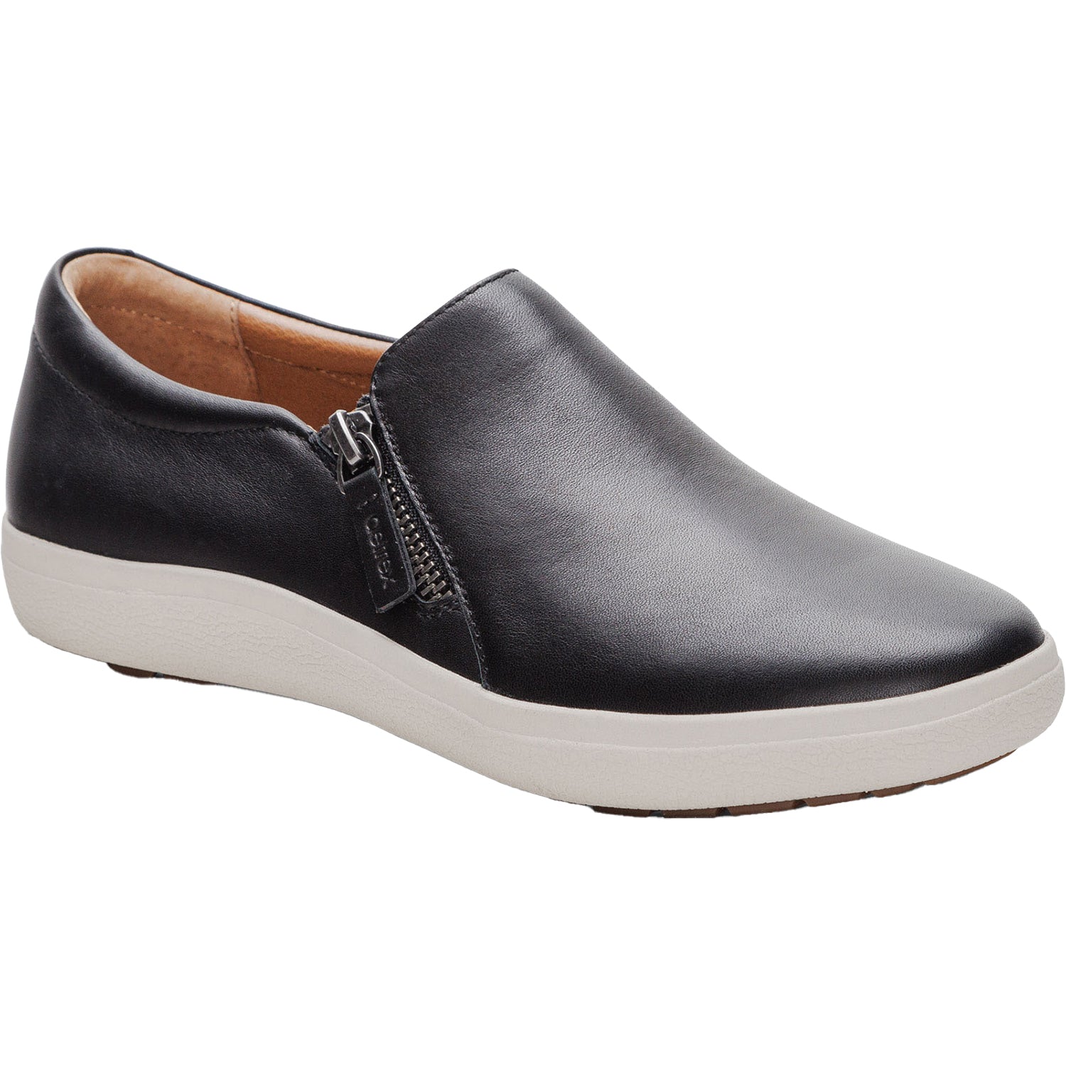 Womens Aetrex Aetrex Jenna Women's Slip Ons Black Leather Black Leather