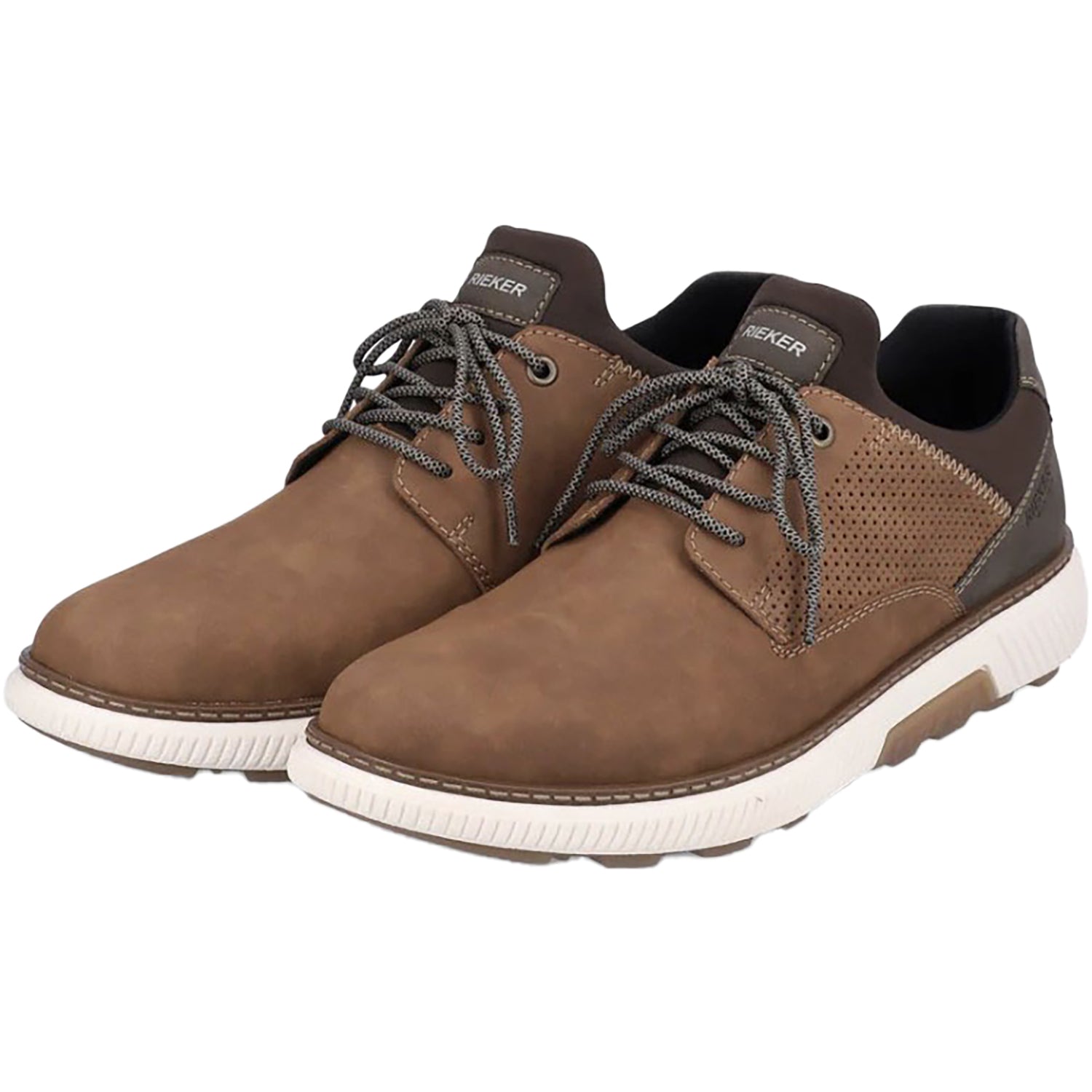 Mens Rieker Rieker B3355-24 Men's Shoes Brown/Schoko/Braun Leather/Nubuck Brown/Schoko/Braun Leather/Nubuck