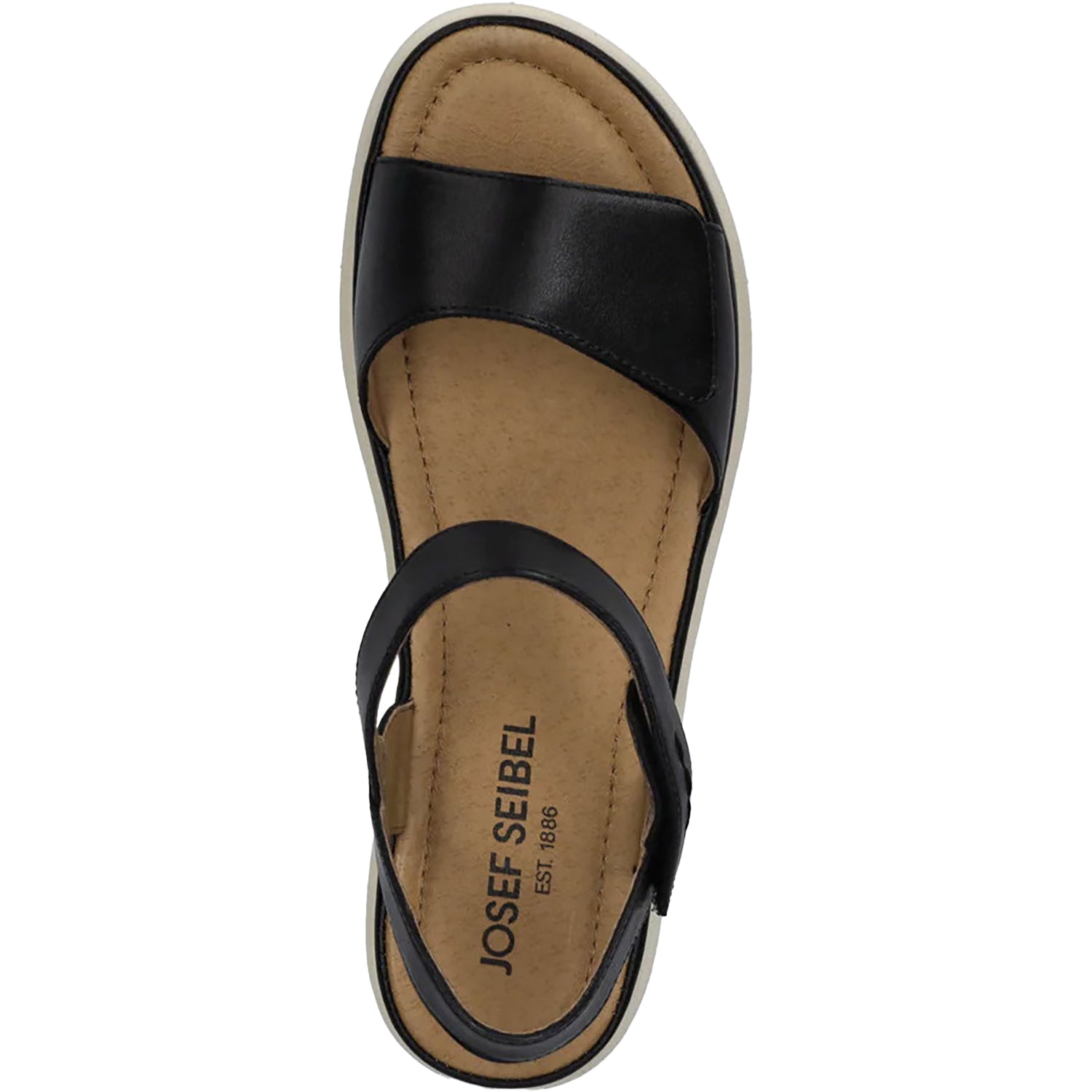 Womens Josef seibel Josef Seibel Sevran 01 Women's Sandals Black Leather Black Leather