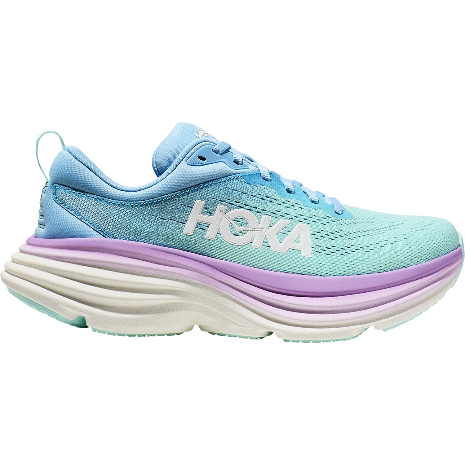 Women's Hoka Bondi 8 Airy Blue/Sunlit Ocean Mesh (Neutral Support