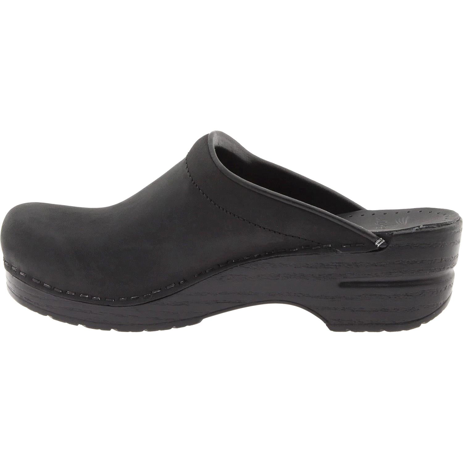 Womens Dansko Dansko Sonja Women's Open Back Clogs Black Oiled Nubuck Black Oiled Nubuck