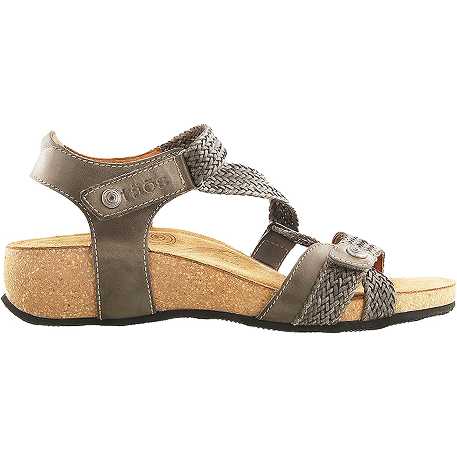 Womens Taos Taos Trulie Women's Backstrap Sandals Dark Grey Leather Dark Grey Leather