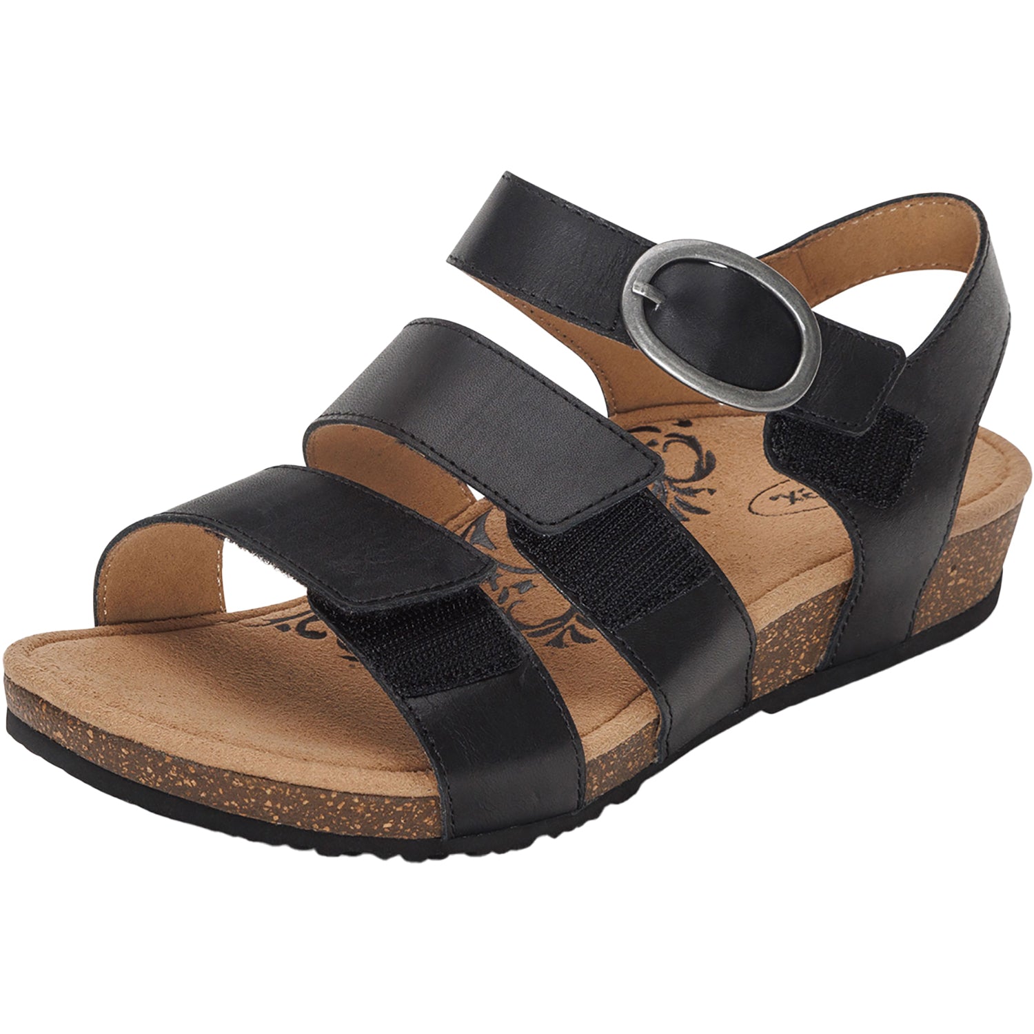 Womens Aetrex Women's Aetrex Lilly Black Leather Black Leather