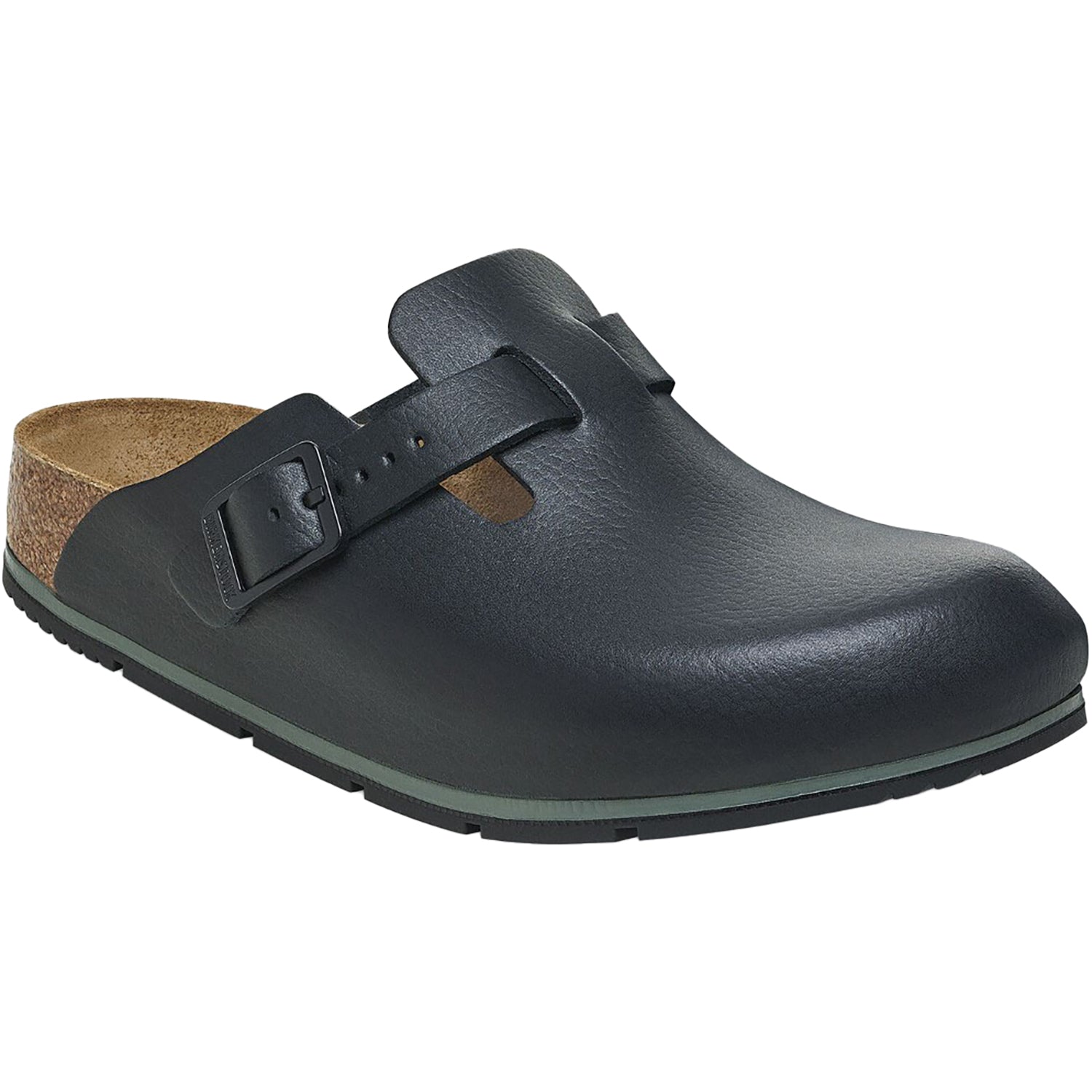 Mens Birkenstock Men's Birkenstock Boston Pro Black Leather Black Leather