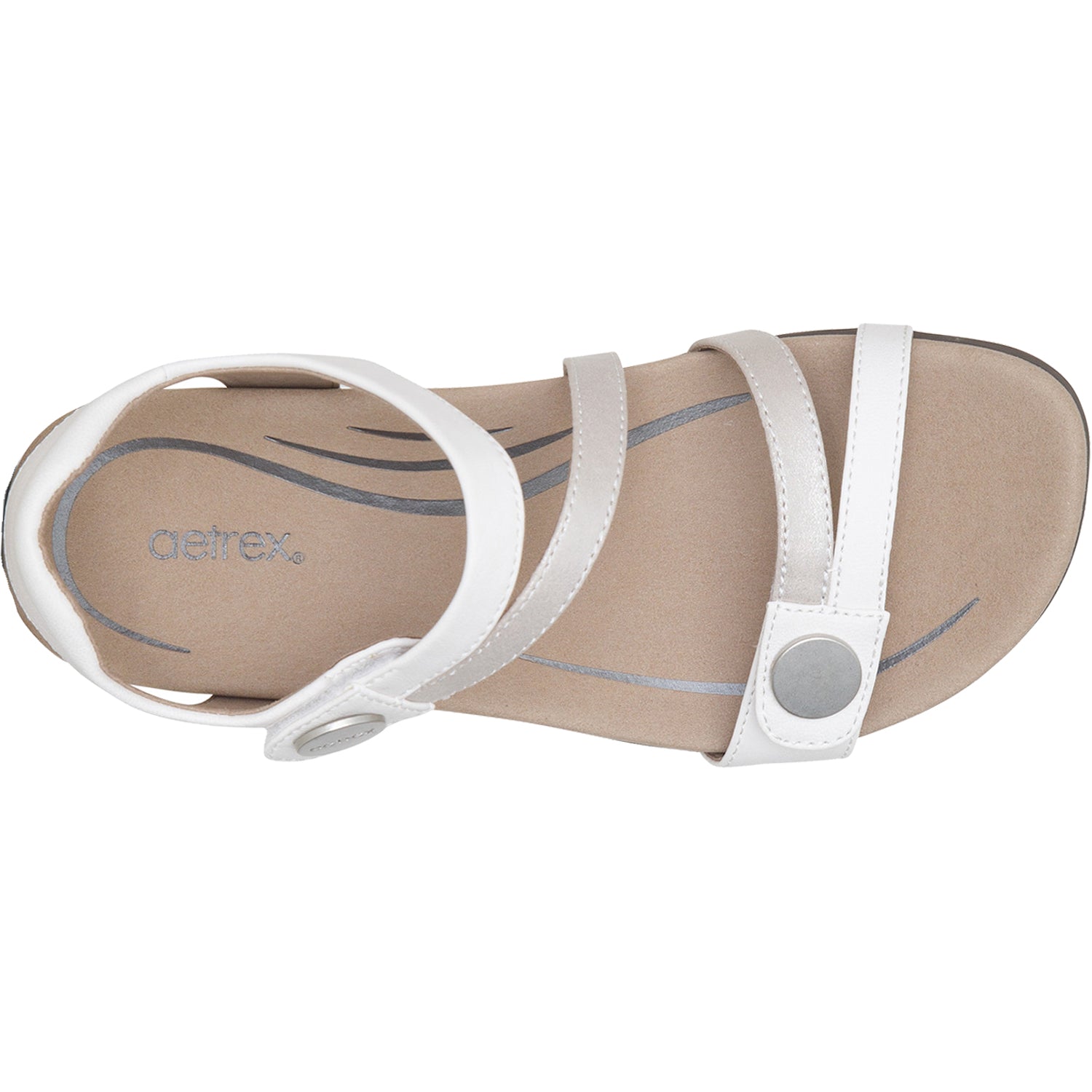 Womens Aetrex Women's Aetrex Jess White Synthetic White Synthetic