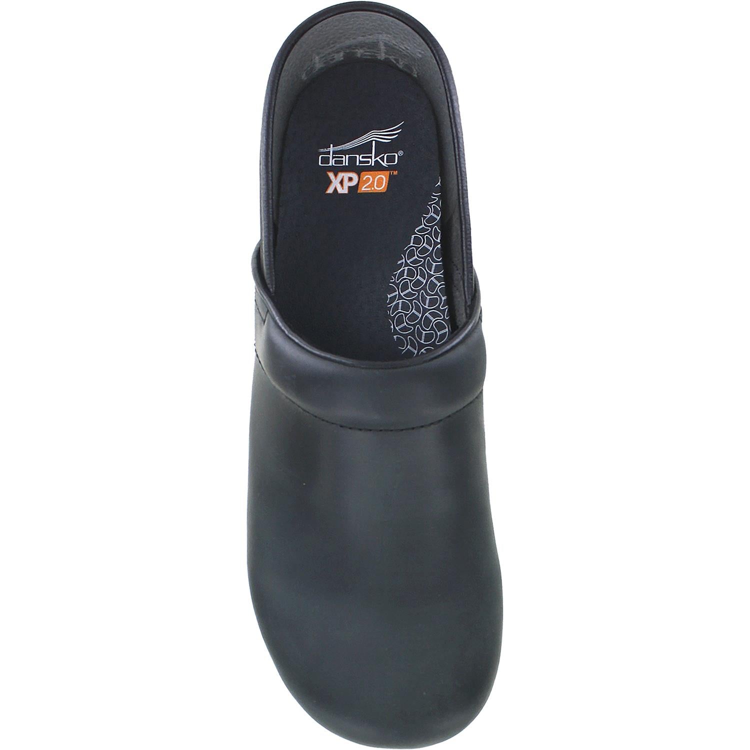 Mens Dansko Dansko XP 20 Men's Slip Resistant Clogs Black Burnished Nubuck Black Burnished Nubuck