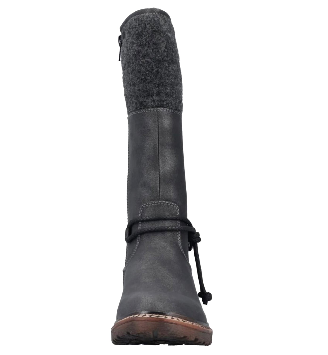Womens Rieker Rieker 94774-45 Dominika 74 Women's Ankle Boots Graphite/Anthrazit Synthetic Graphite/Anthrazit Synthetic