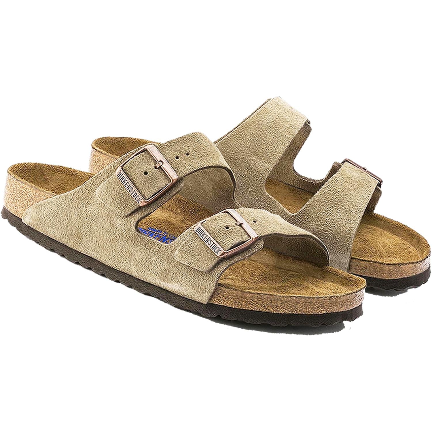 Unisex Birkenstock Unisex Birkenstock Arizona Soft Footbed Taupe Suede Taupe Suede
