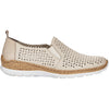 Womens Rieker Rieker N4251-60 Nikita 51 Women's Slip On Shoes Cream Leather Cream Leather/Nubuck