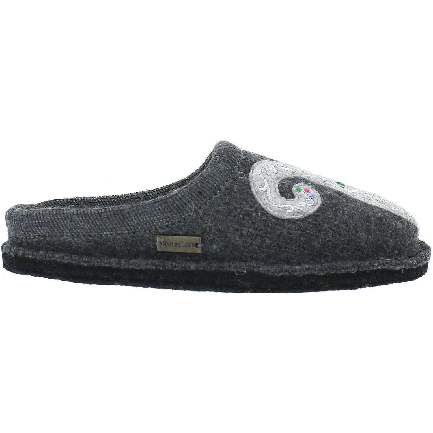 Womens Haflinger Haflinger Lizzy Cat Women's Slippers Grey Wool Grey Wool