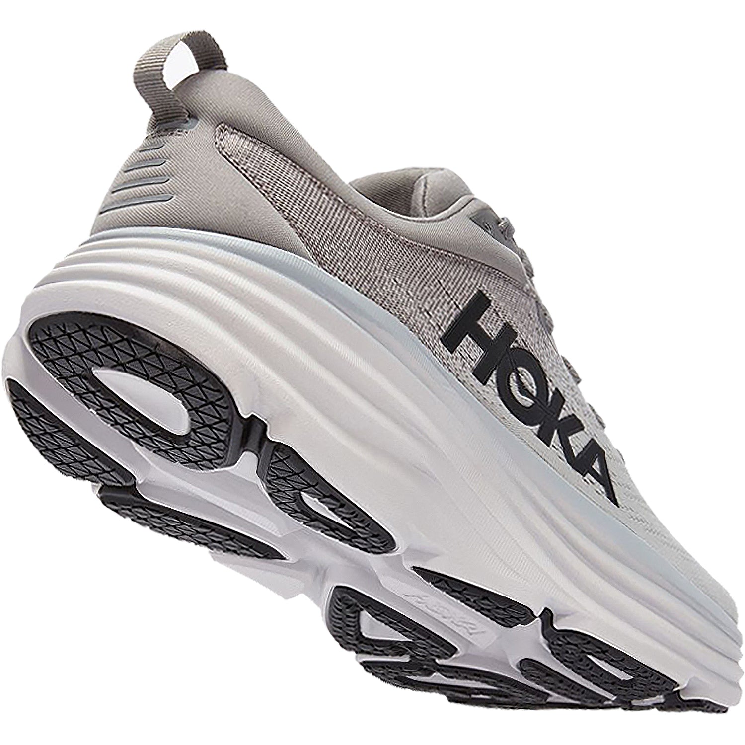 Mens Hoka one one Hoka Bondi 8 Men's Max Running Shoes Sharkskin/Harbor Mist Mesh (Neutral Support) Sharkskin/Harbor Mist Mesh