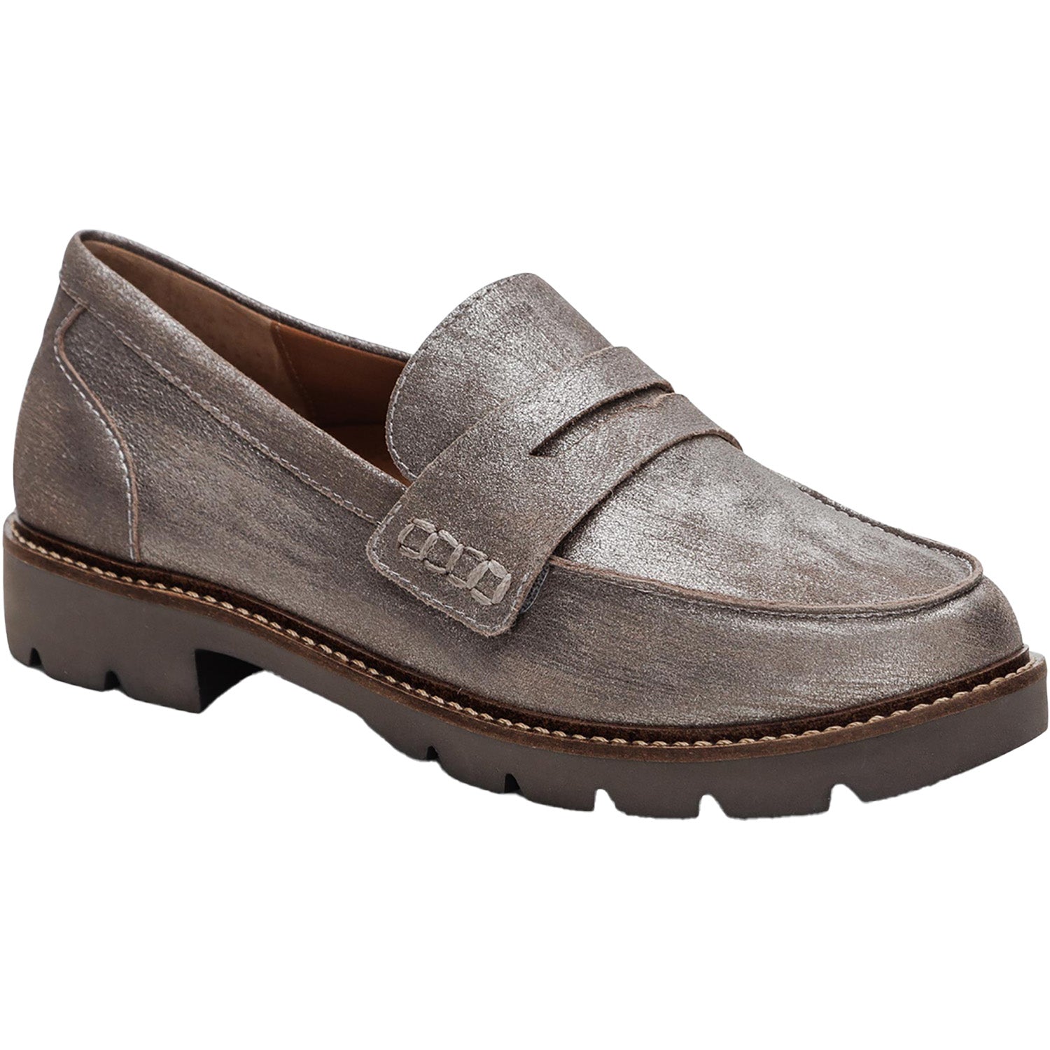 Womens Aetrex Aetrex Collette Women's Slip Ons Brushed Silver Brushed Silver