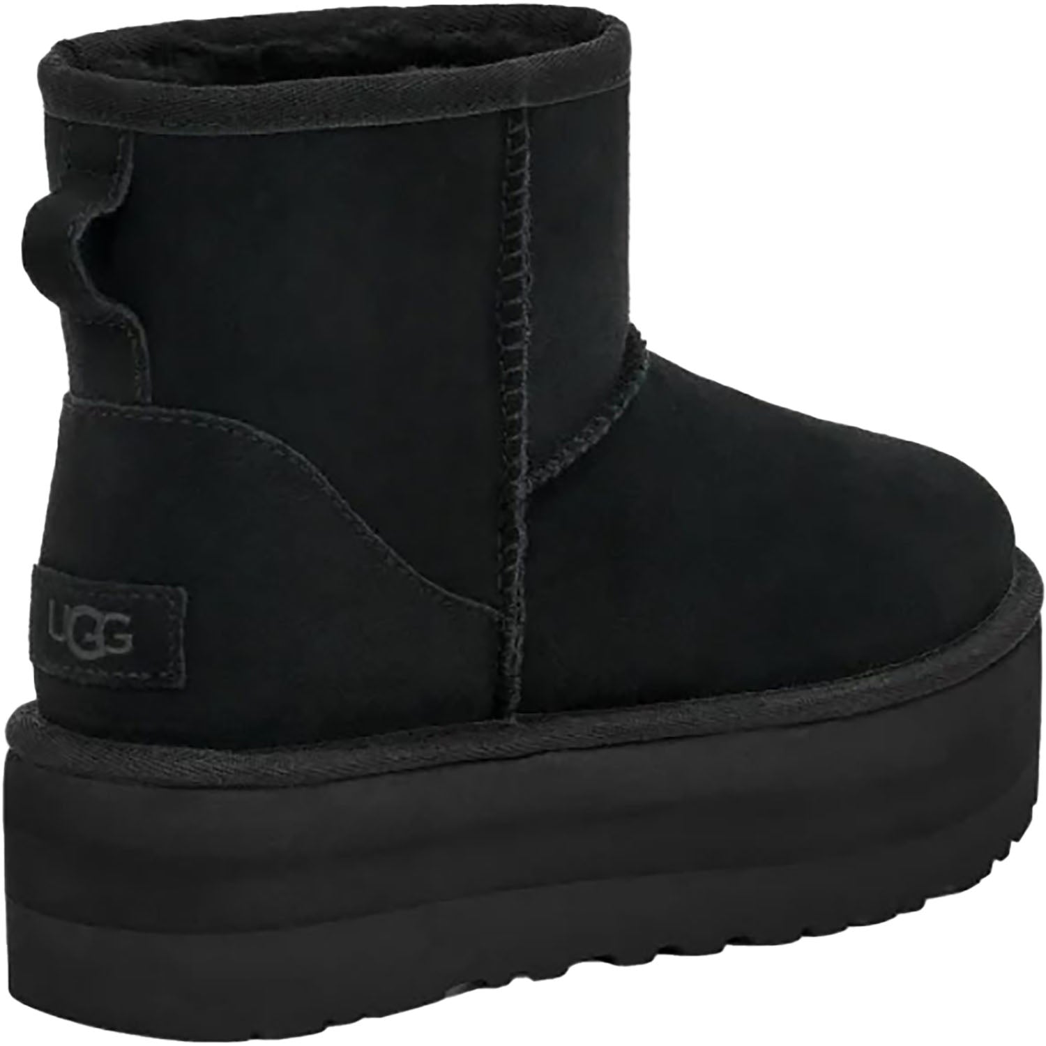 Womens Ugg UGG Classic Mini Platform Women's Boots Black Suede Black Suede