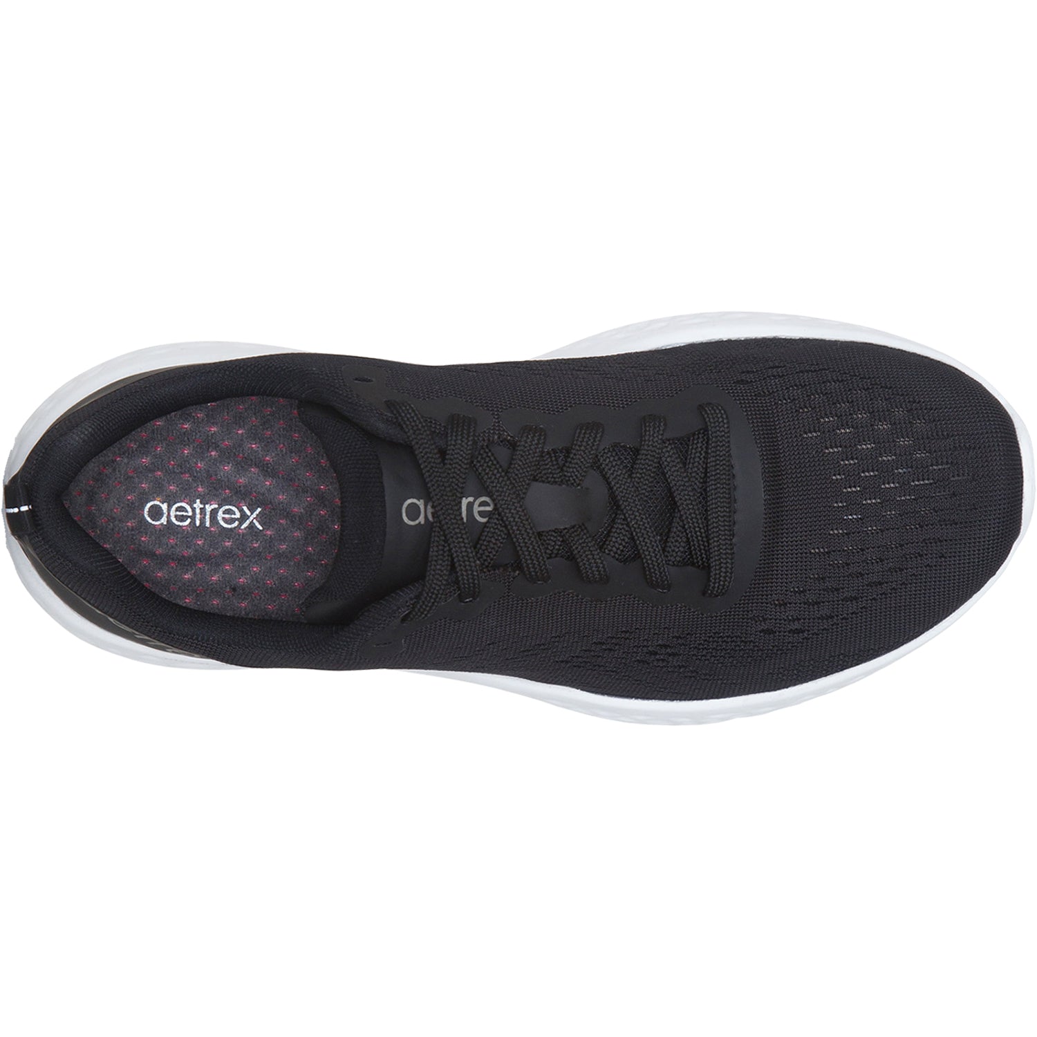 Womens Aetrex Aetrex Danika Women's Arch Support Sneakers Black Mesh Black Mesh