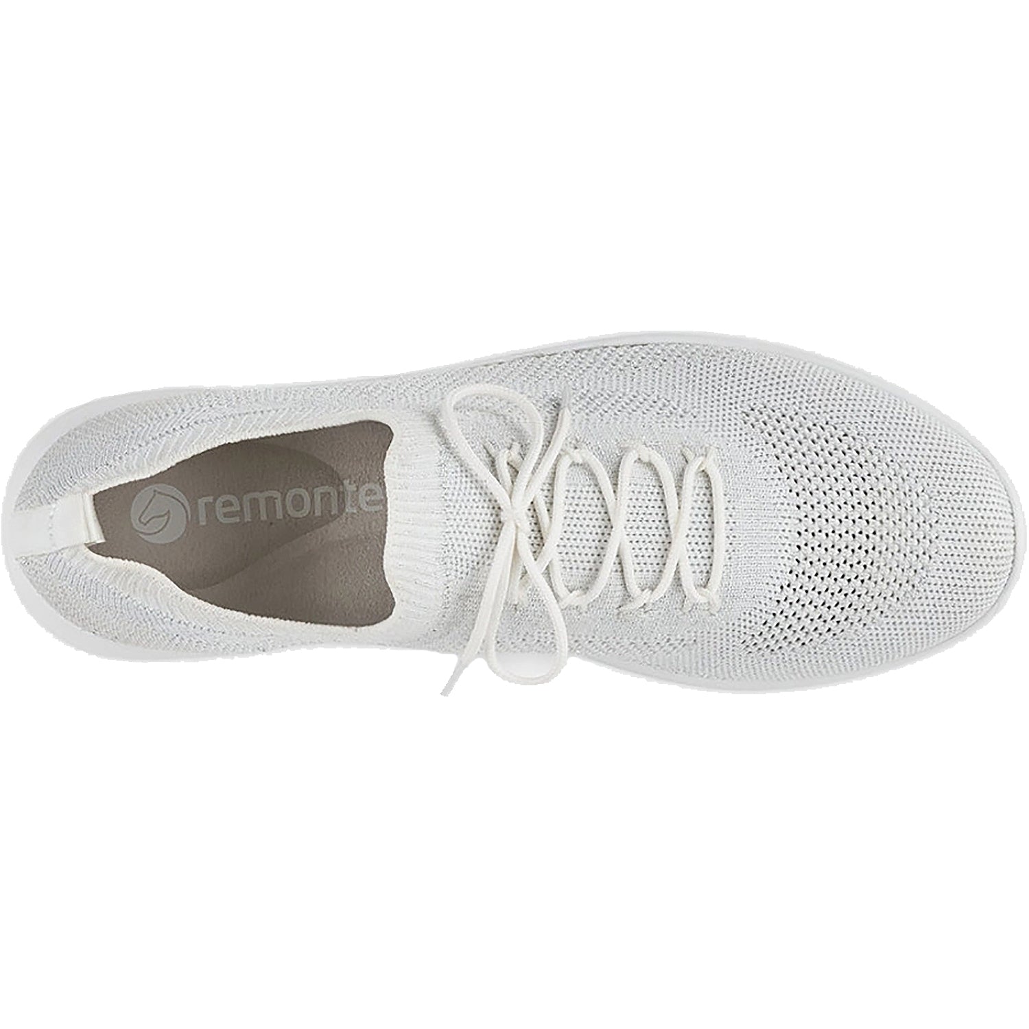 Womens Remonte Remonte R7103-80 Tempest 03 Women's Sneakers Weiss Metallic Fabric Weiss Metallic Fabric