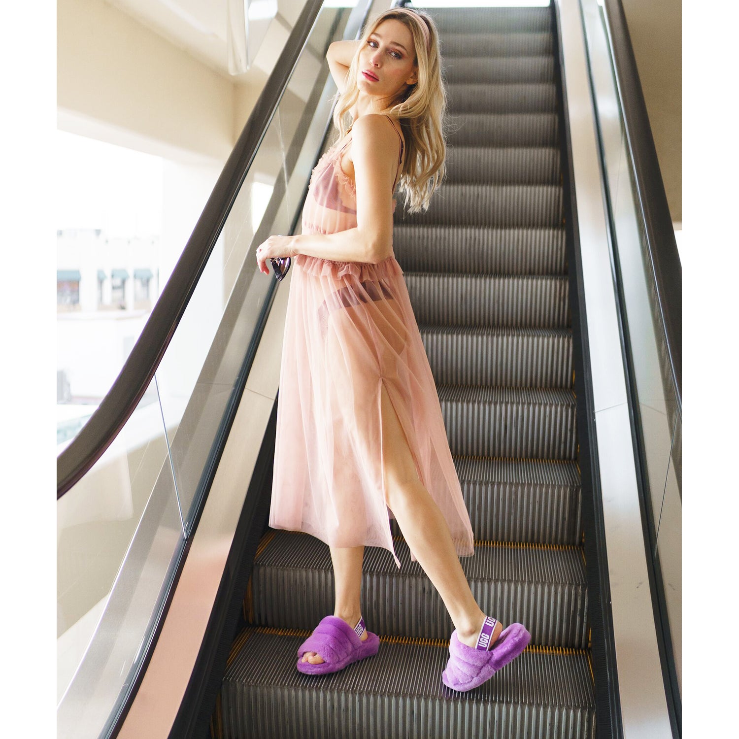 Womens Ugg Women's UGG Fluff Yeah Slide Black Sheepskin Black Sheepskin