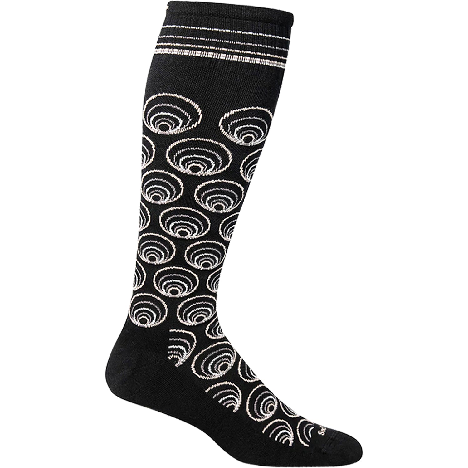 Womens Sockwell Sockwell Twirl Knee High Socks 15-20 mmHg Women's Compression Socks Black Black