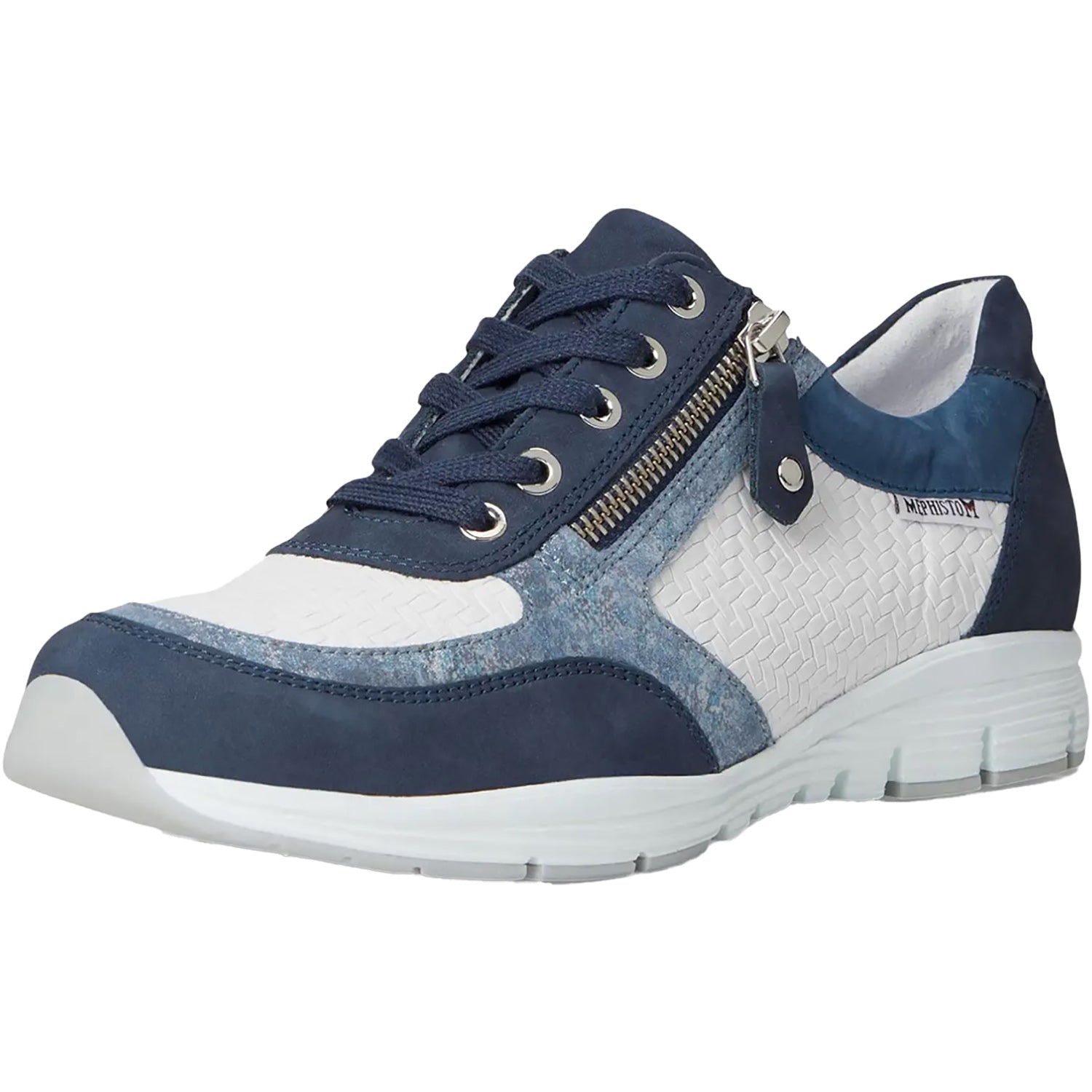 Womens Mephisto Mephisto Ylona Women's Sporty Lace Up Shoes Jeans Blue Jeans Blue