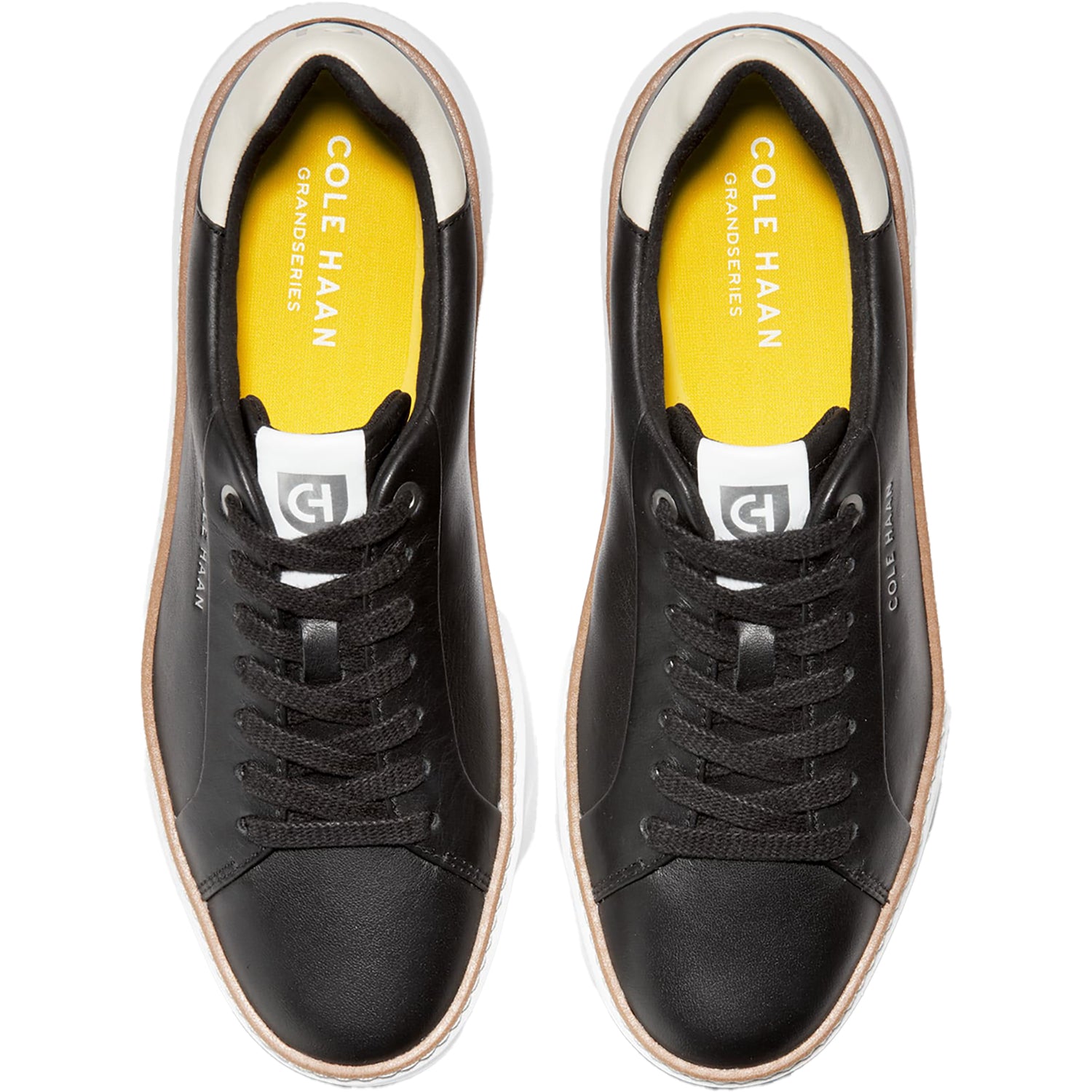 Womens Cole haan Cole Haan GrandPro Topspin Women's Sneakers Black/Optic White Leather Black/Optic White Leather