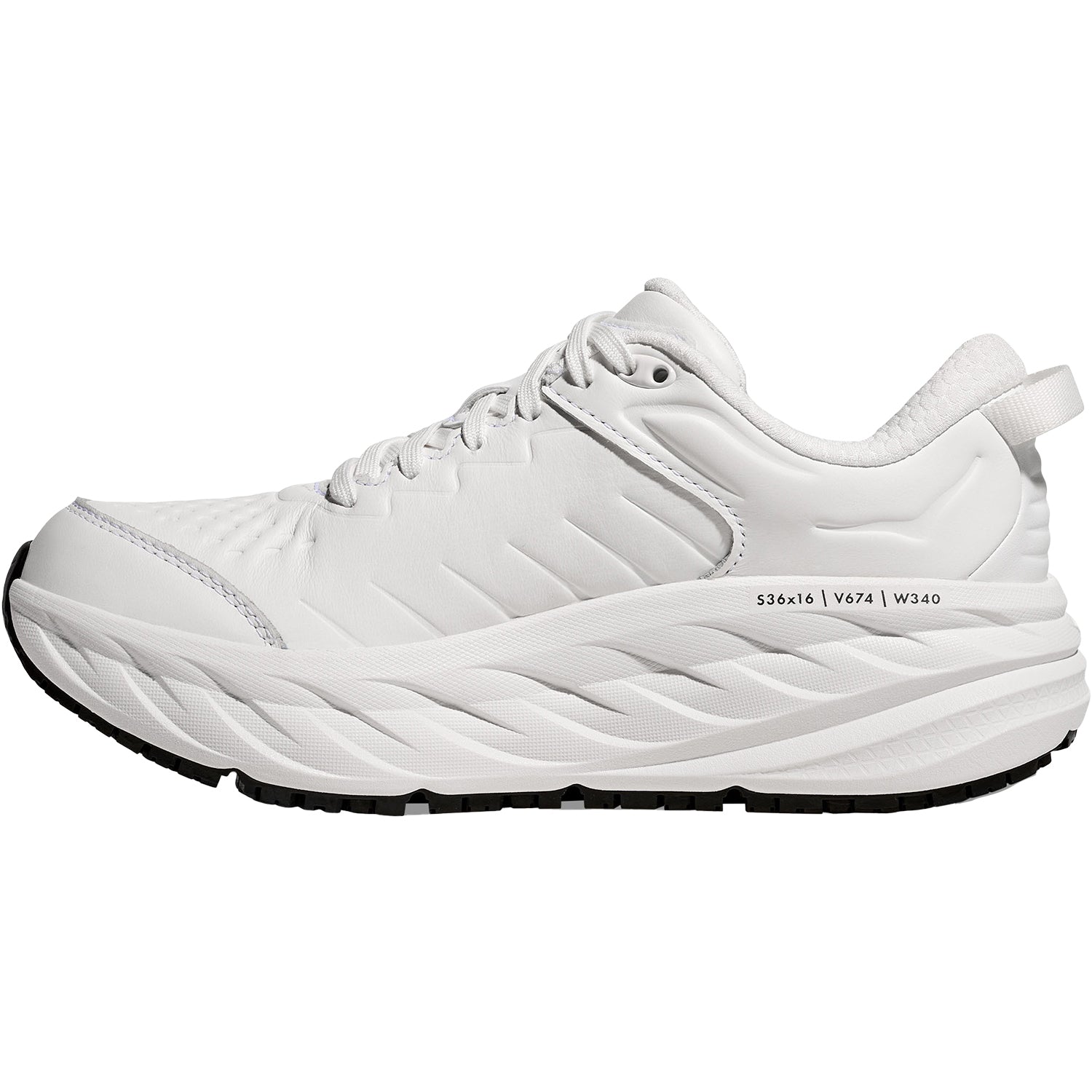 Womens Hoka one one Women's Hoka Bondi SR Frost/Frost Leather (Neutral Support) Frost/Frost Leather