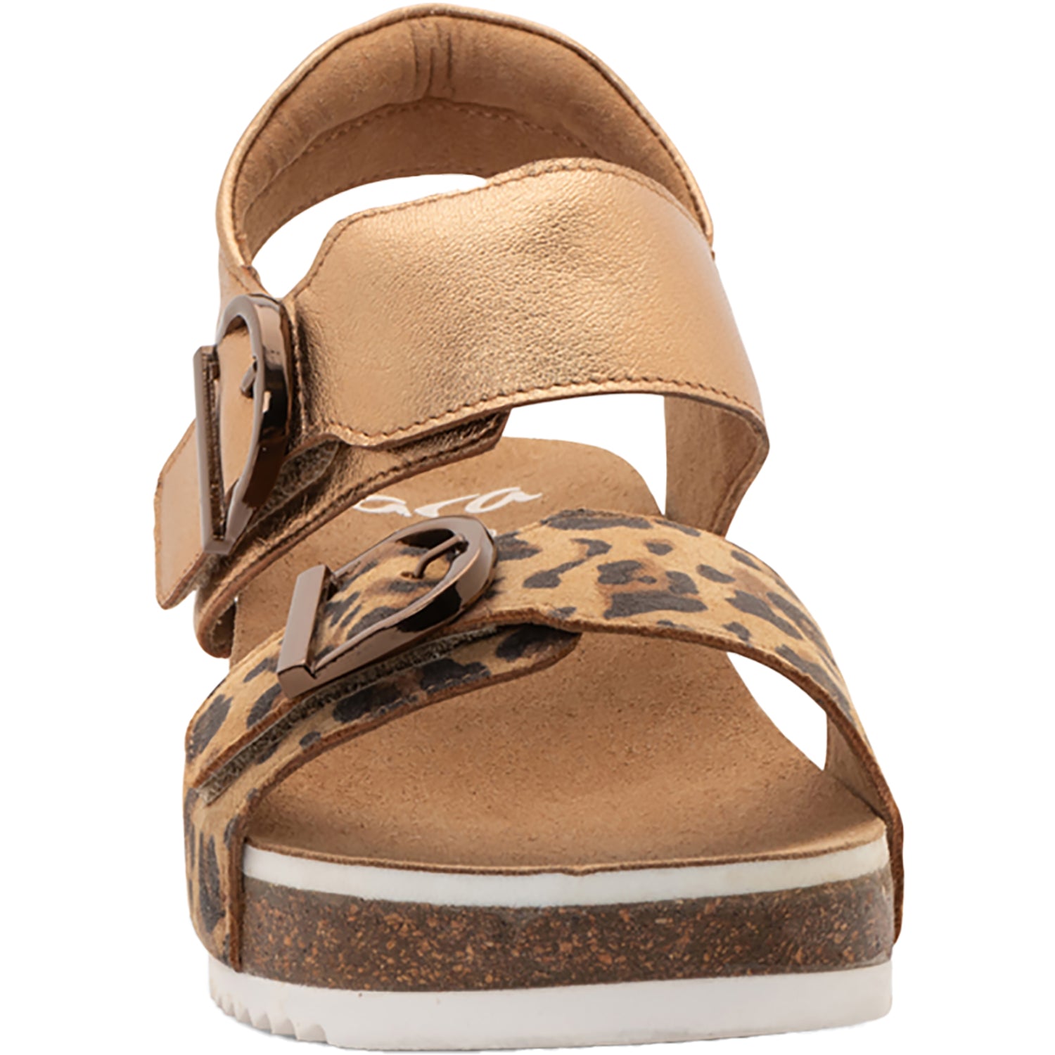 Womens Ara shoes Ara Nova Women's Wedge Sandals Leopard/Whiskey Metallic Leopard/Whiskey Metallic
