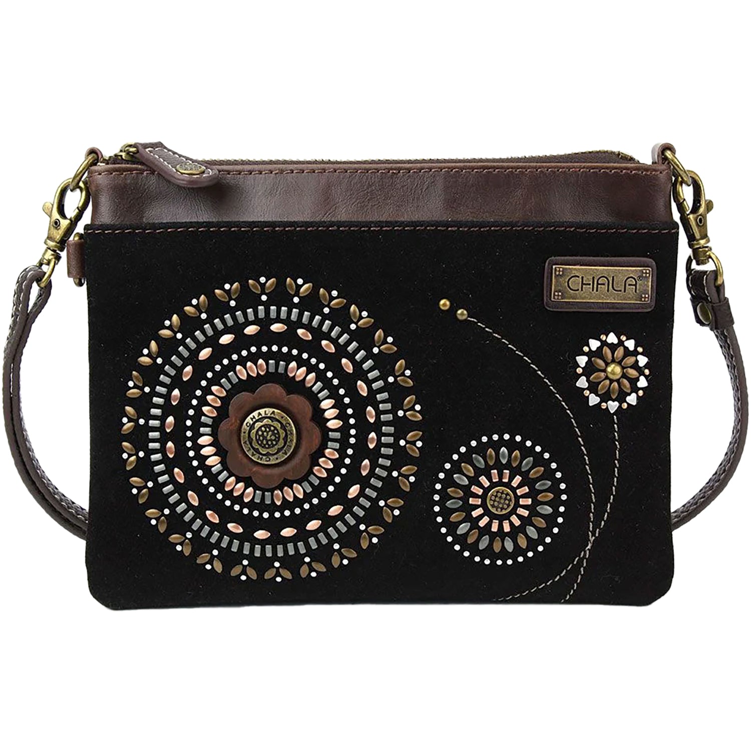 Unisex Chala Chala Starburst Dazzled Mini Crossbody Handbag Black Synthetic Black Synthetic
