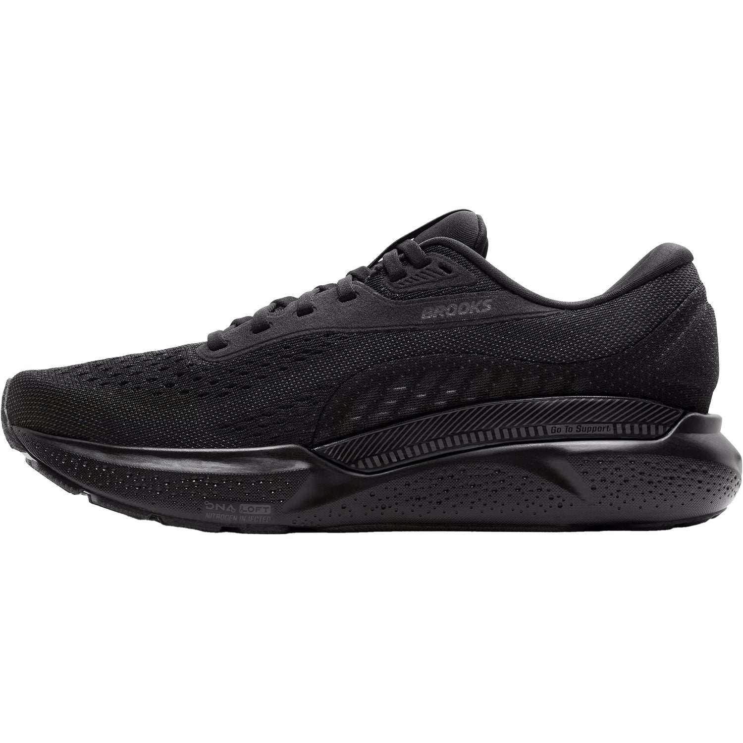 Mens Brooks Men's Brooks Adrenaline GTS 24 Black/Black/Ebony Mesh (Stability Support) Black/Black/Ebony Mesh