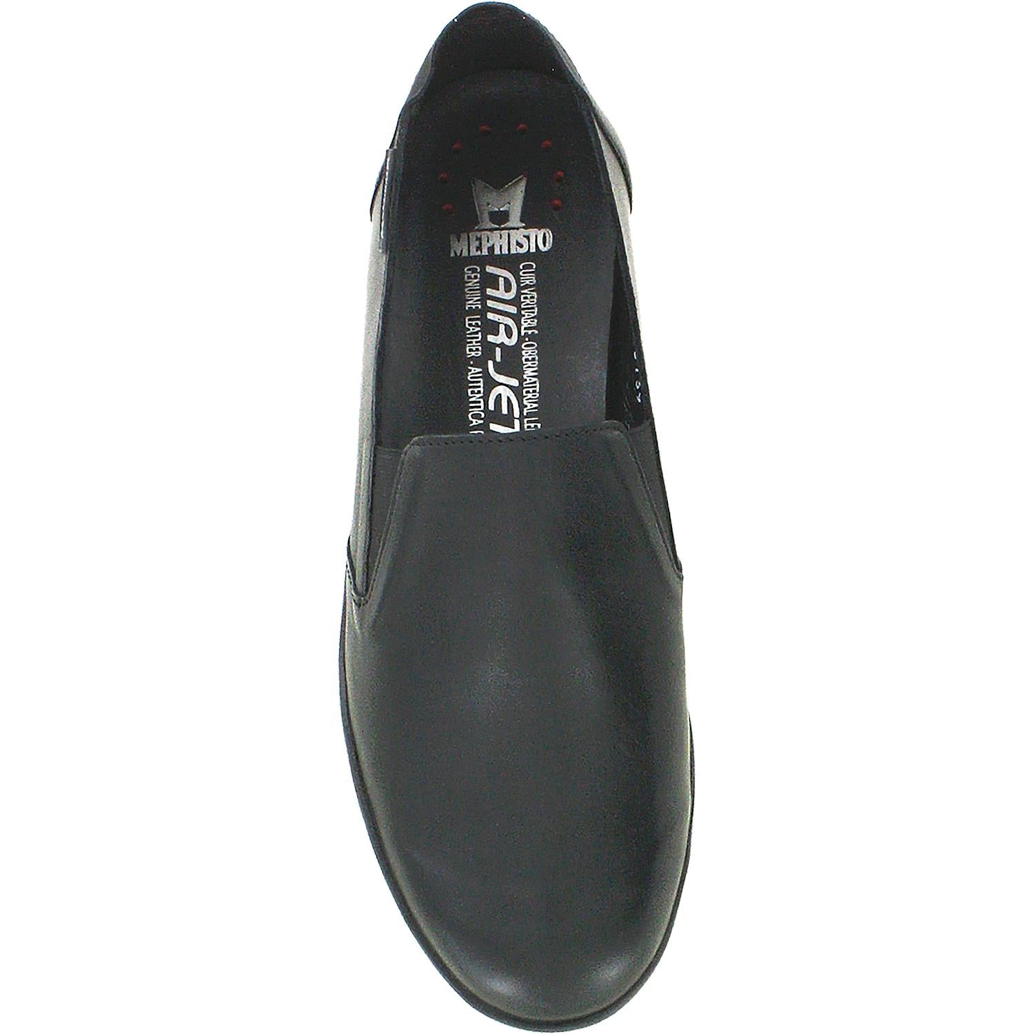 Womens Mephisto Mephisto Korie Women's Slip Ons Black Silk Leather Black Silk Leather