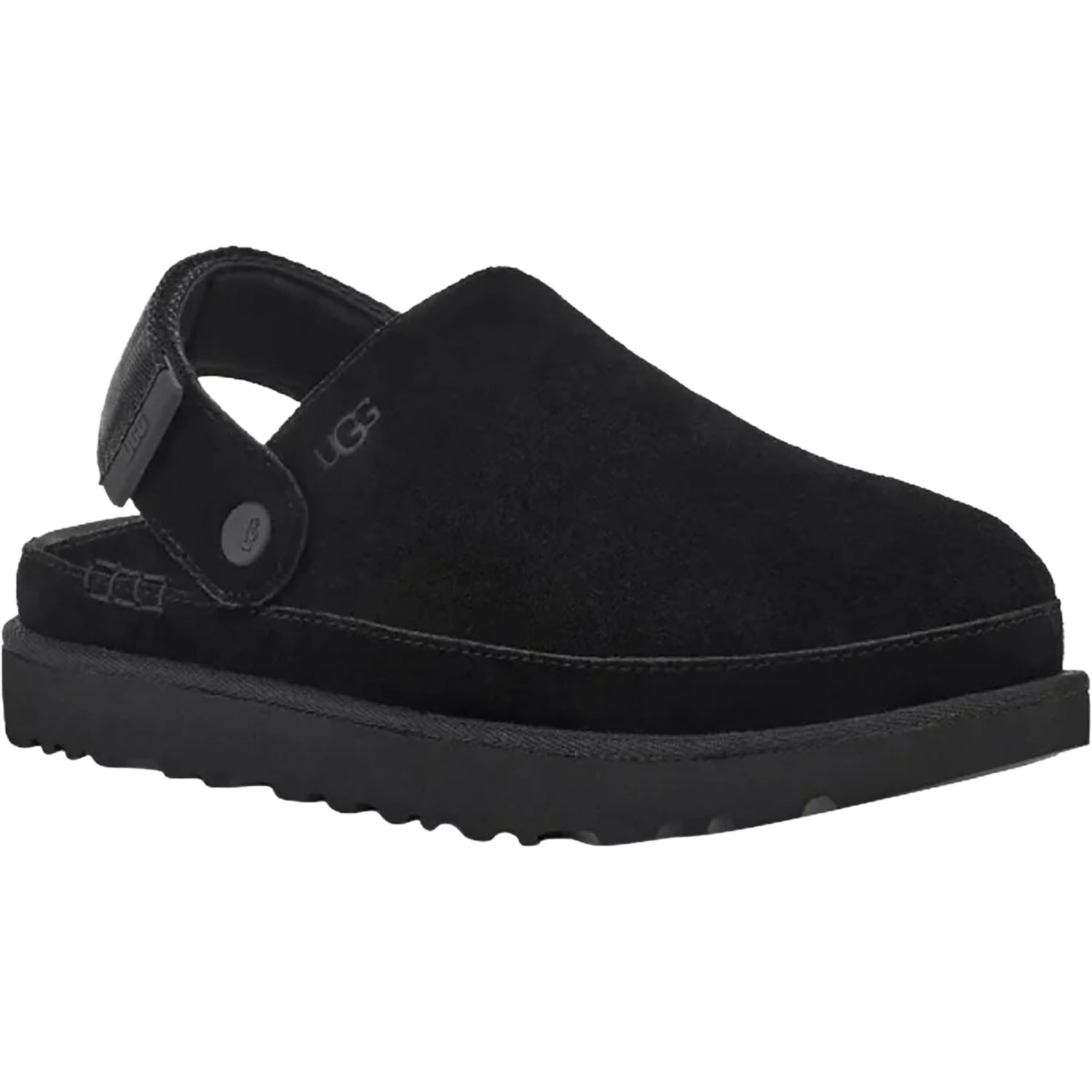 Womens Ugg Women's UGG Goldenstar Clog Black Suede Black Suede