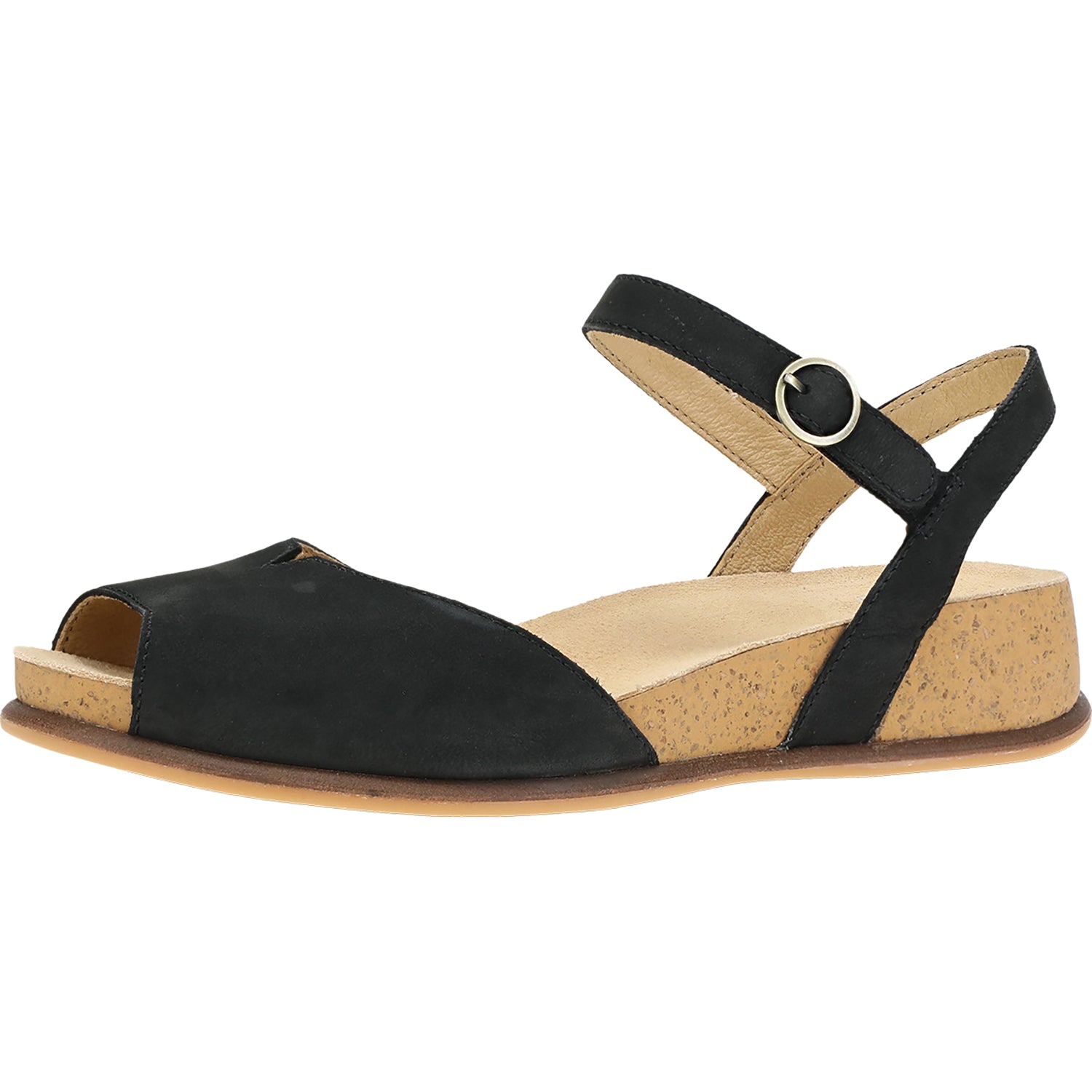 Womens Dansko Dansko Cass Women's Sandals Black Milled Nubuck Black Milled Nubuck