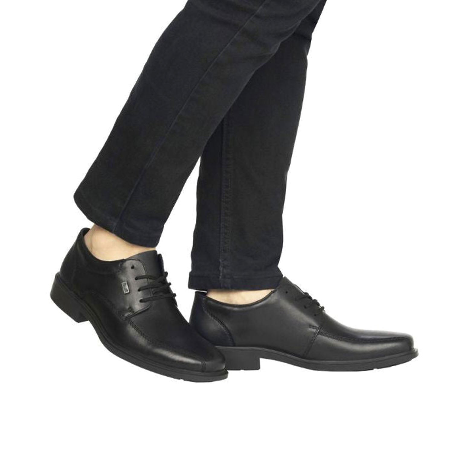 Mens Rieker Rieker B0013-00 Maurice Men's Dress Shoes Nero/Black Leather Nero/Black Leather