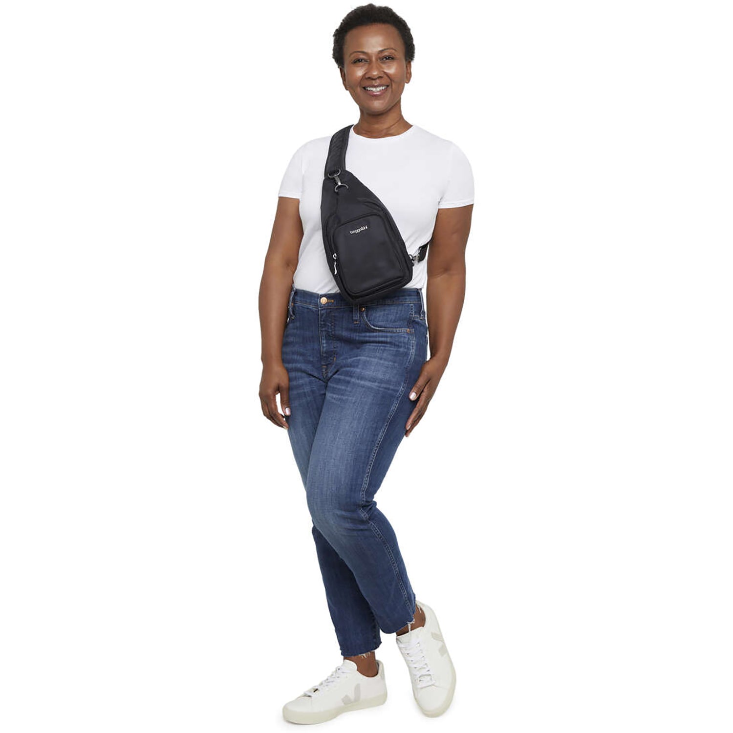 Womens Baggallini Baggallini Central Park Sling Black Nylon Black Nylon