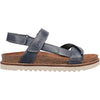 Womens Taos Taos Sideways Women's Ankle Strap Sandals Dark Blue Leather Dark Blue Leather
