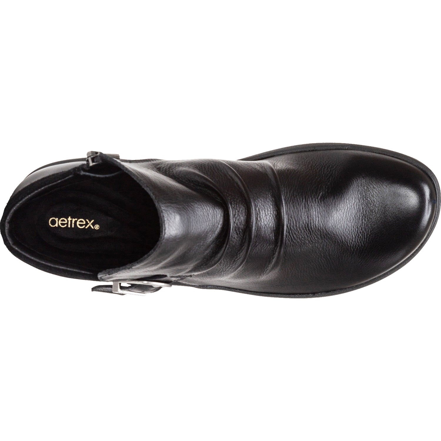 Womens Aetrex Women's Aetrex Luna Black Leather Black Leather