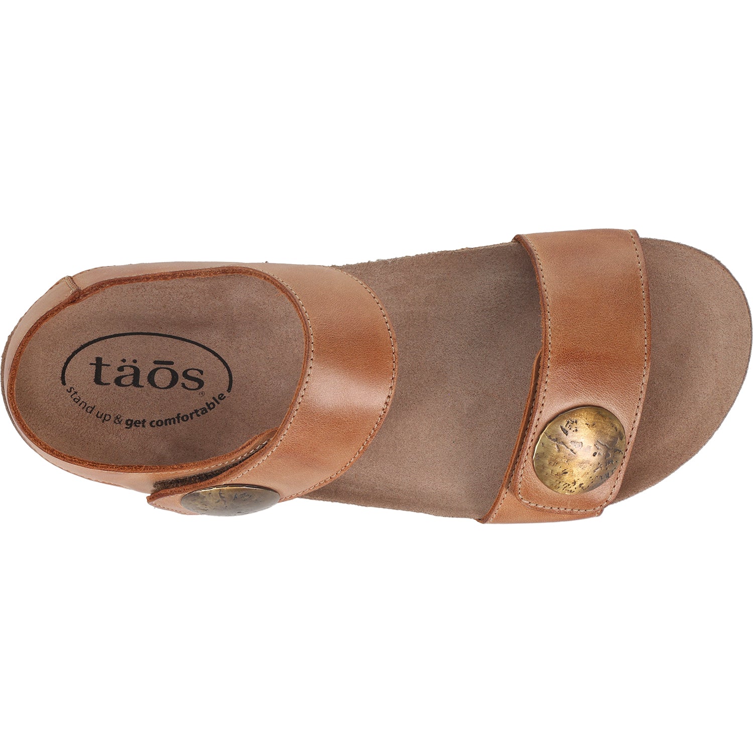 Womens Taos Taos Luckie Women's Ankle Strap Sandals Caramel Leather Caramel Leather