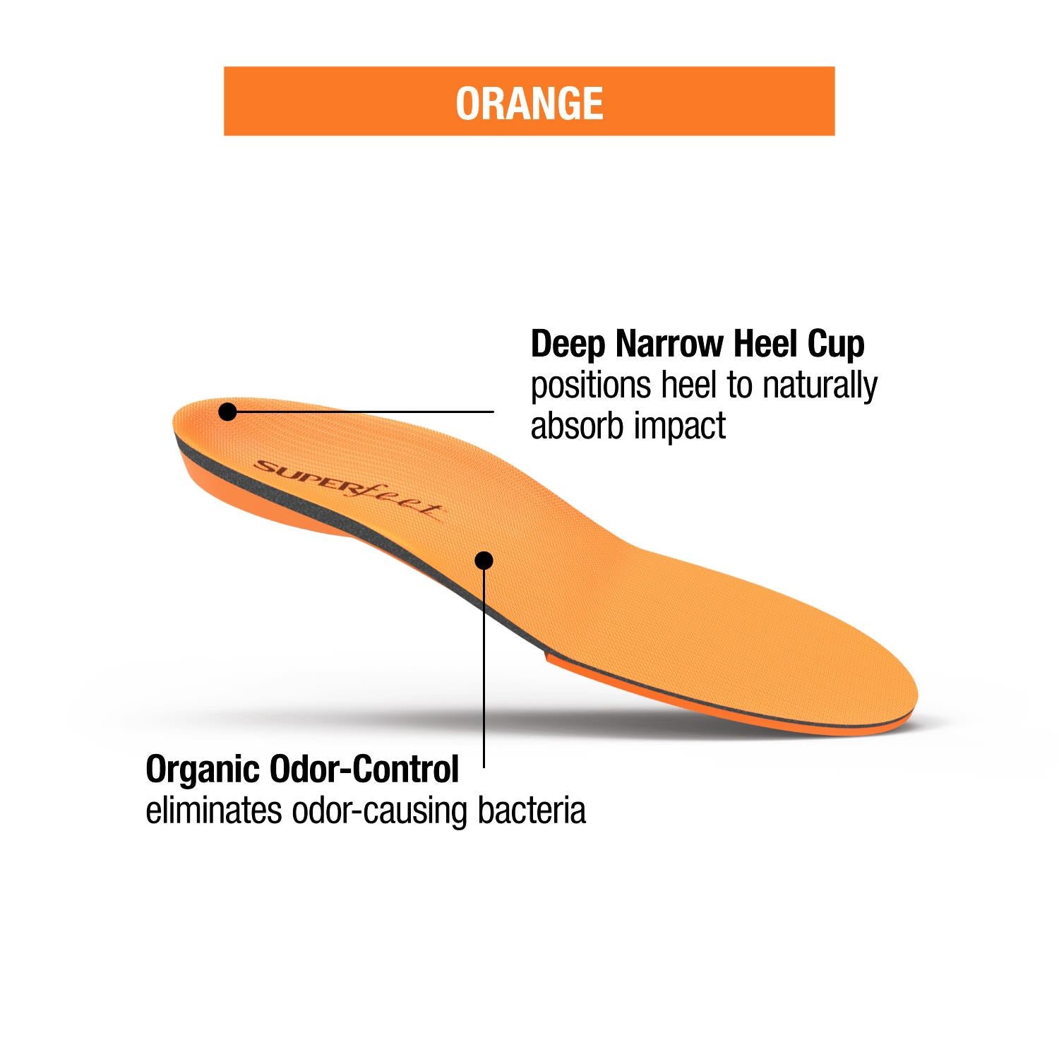 Unisex Superfeet Unisex Superfeet All-Purpose High Impact Support Orange Insoles Orange
