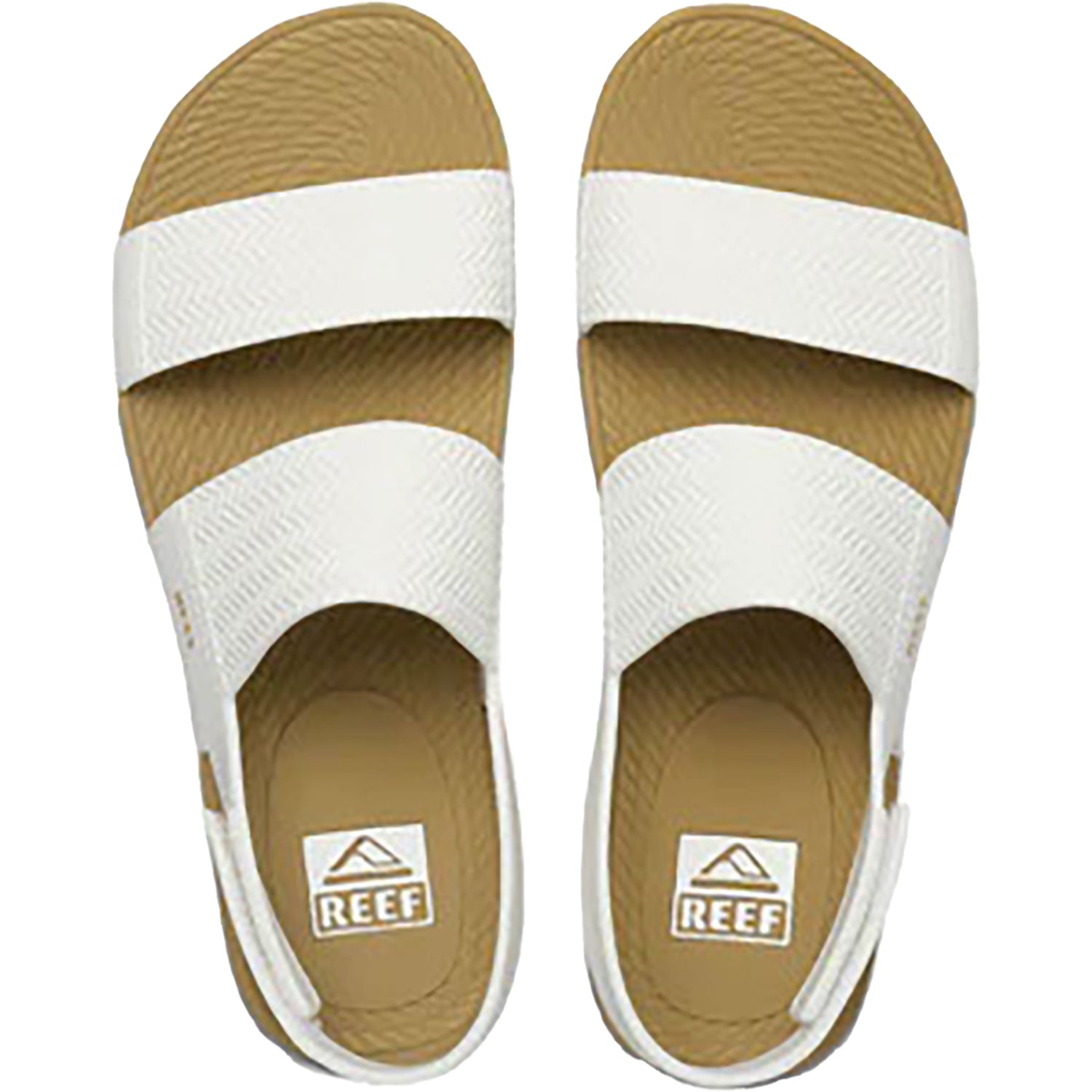 Womens Reef Reef Water Vista Women's Ankle Strap Sandals White/Tan Synthetic White/Tan Synthetic